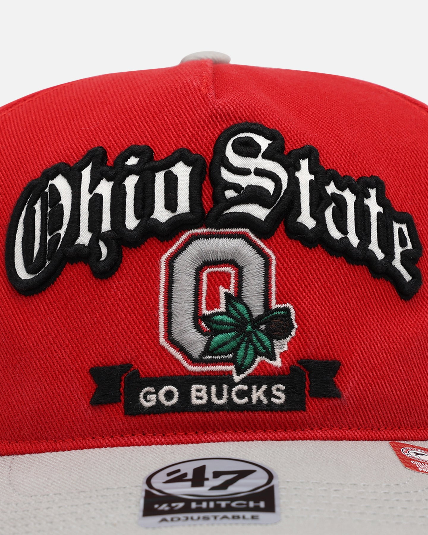 47 Brand Ohio State Buckeyes NCAA Trophy Case Premium Hitch Snapback Cap - Red Adjustable Baseball Hat for Men & Women, Perfect for Game Day, Sports Events and Casual Outfits