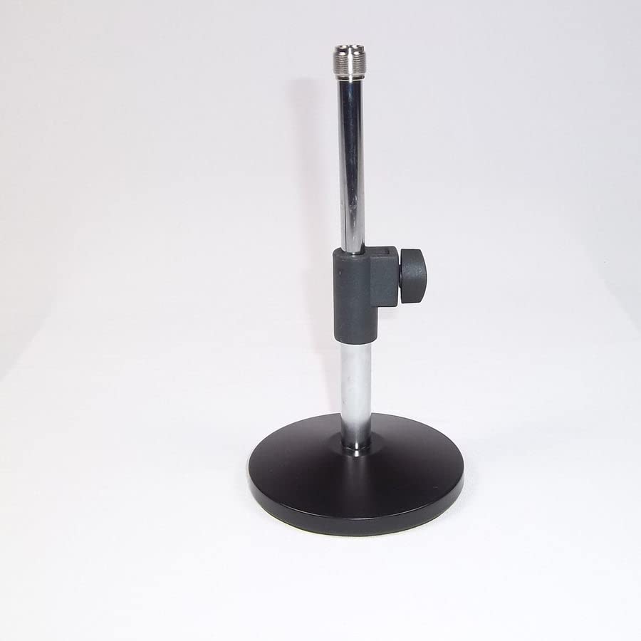 Harlan Hogan Adjustable Height Desktop Microphone Stand - Compatible with US & International Mics for Podcasting, Streaming & Recording Studios