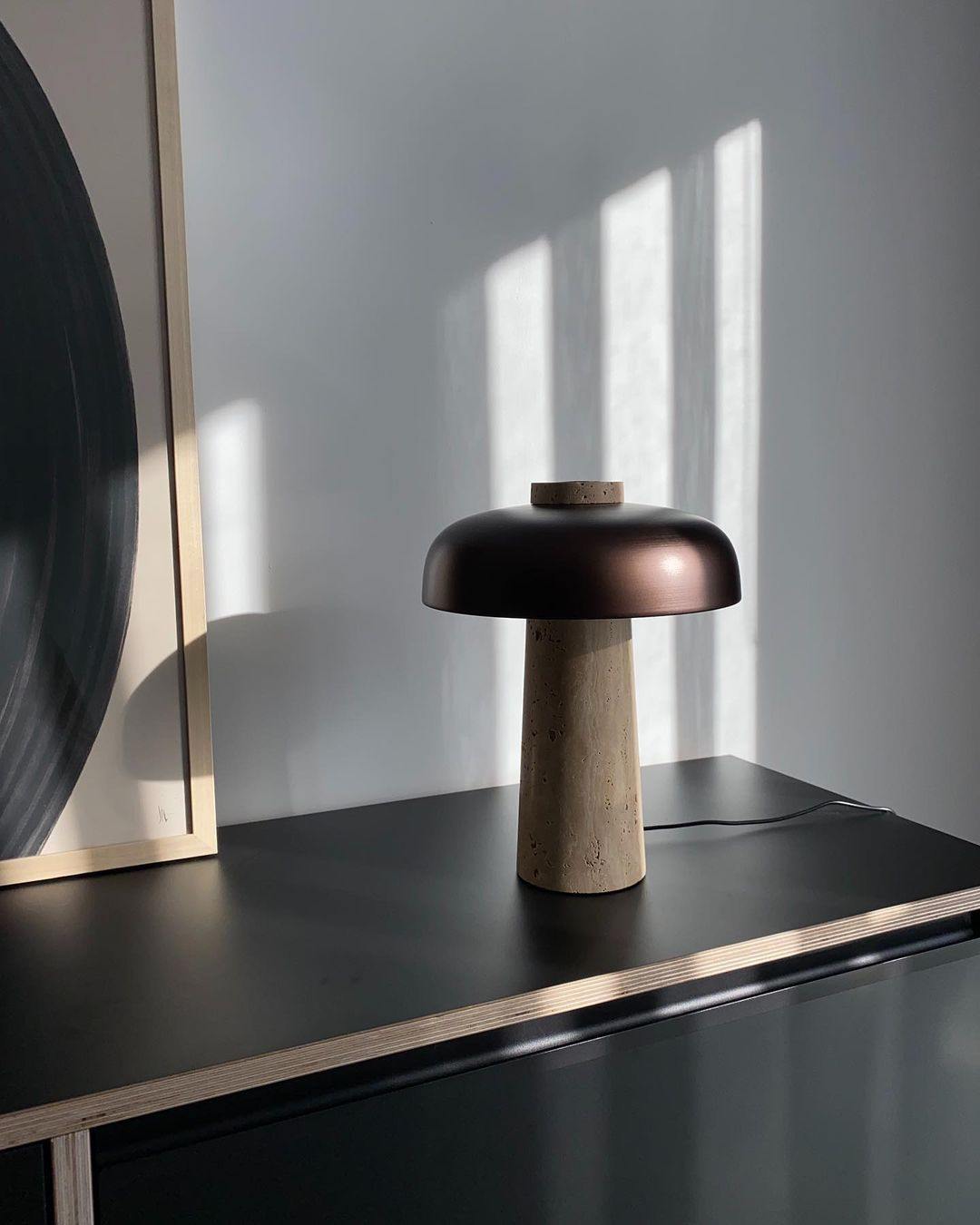 Modern Terra Dome Table Lamp - Stylish LED Bedside Lamp for Bedroom, Living Room & Office - Warm White Light with Adjustable Brightness - Perfect for Reading, Relaxing & Decor