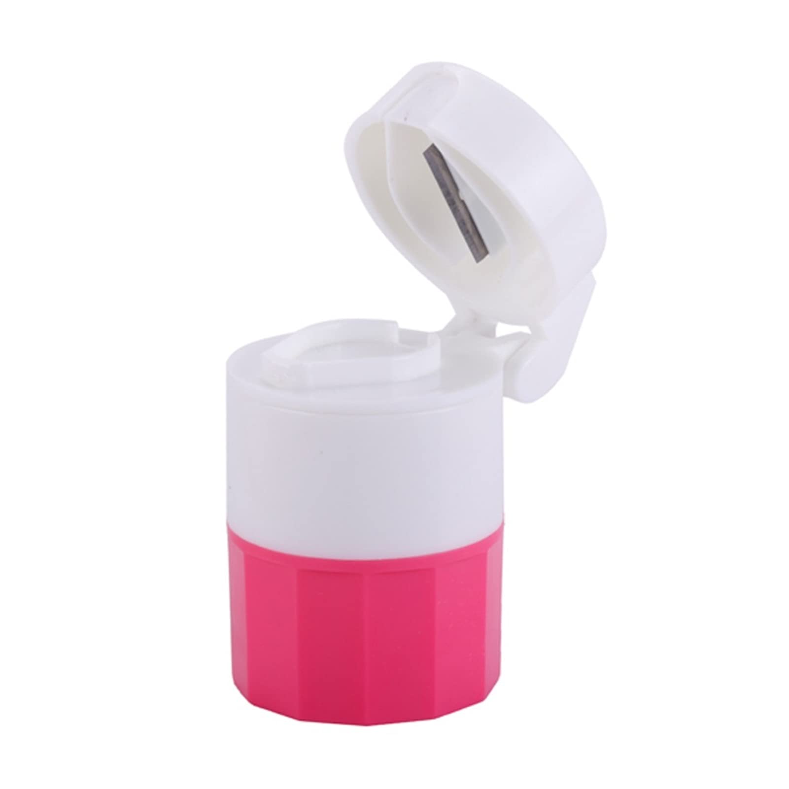 4 in 1 Portable Pill Crusher and Cutter - 4 Layer Medicine Grinder with Storage Box - Travel & Home Use - Perfect for Vitamins, Supplements & Medications (Red)