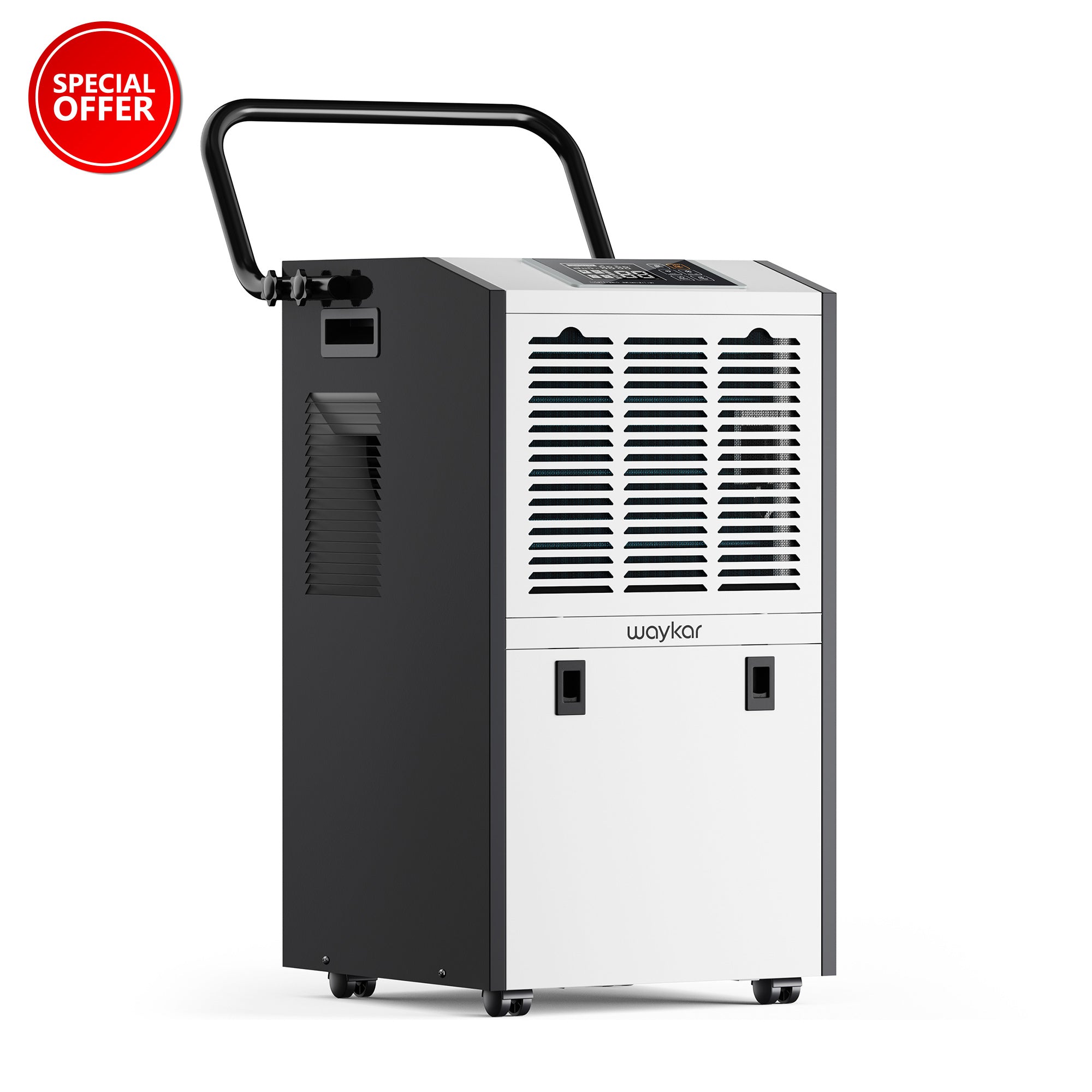 155 Pints Commercial Dehumidifier for Large Spaces up to 8,000 sq ft - Heavy Duty Moisture Removal with Continuous Drain Hose [DP600B] - Ideal for Basements, Warehouses, and Industrial Areas