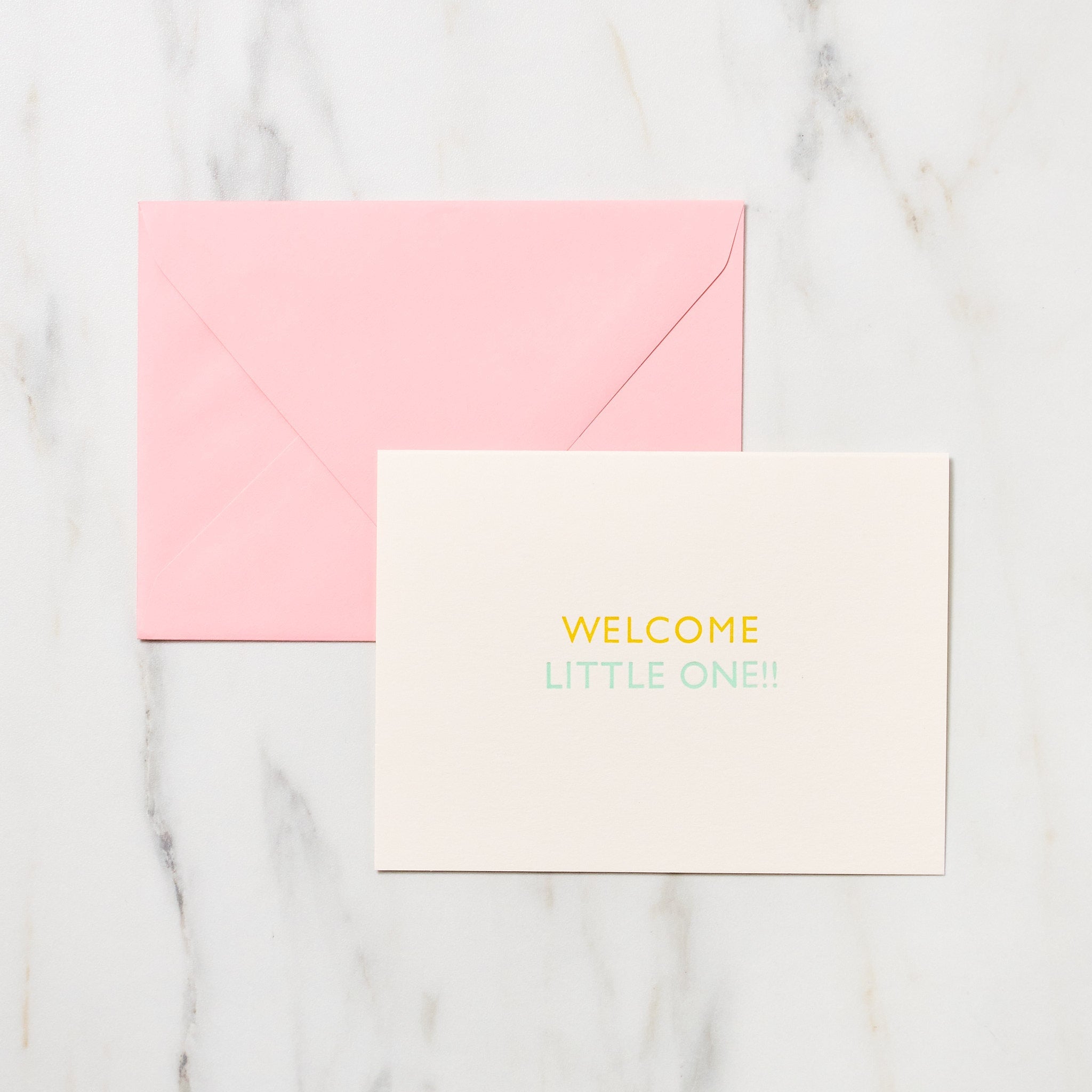 Welcome Little One! Premium Letterpress Greeting Cards for Baby Showers, Birth Announcements & Newborn Gifts - Handcrafted Keepsake Cards for Special Occasions
