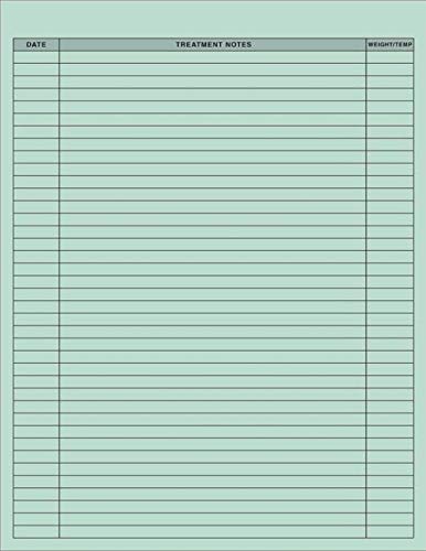 Premium 2-Sided Feline Veterinary Medical Record Forms - 250 Heavy Paper Sheets for Cat Vaccination & Treatment Logs | Ideal for Vet Clinics, Animal Hospitals & Shelters | Perfect for Tracking Cat Health History & Medical Care