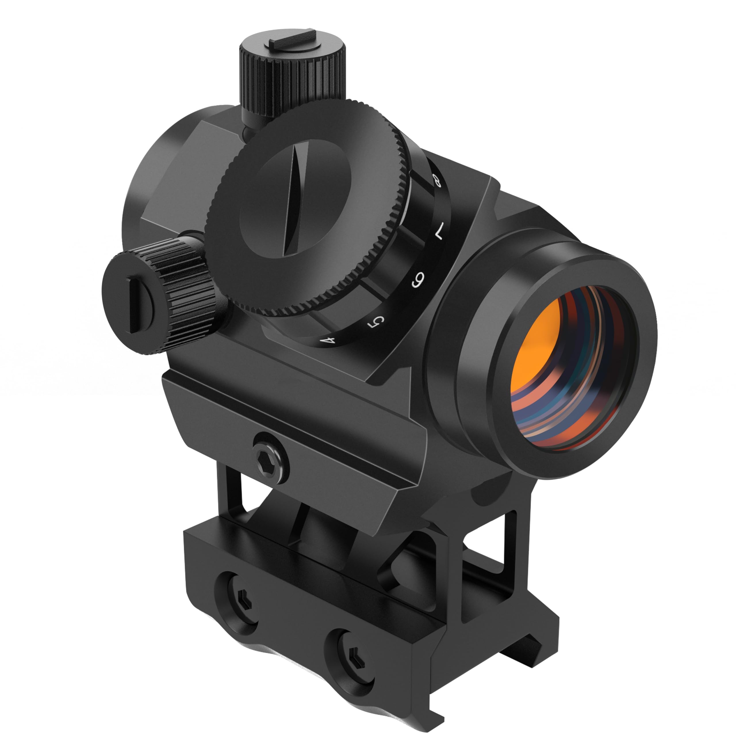 Feyachi RDS-25 4 MOA Red Dot Sight for Rifles - 1 Inch Riser Mount Included | Perfect for Hunting, Tactical Shooting & Airsoft | Durable & Accurate Gun Scope