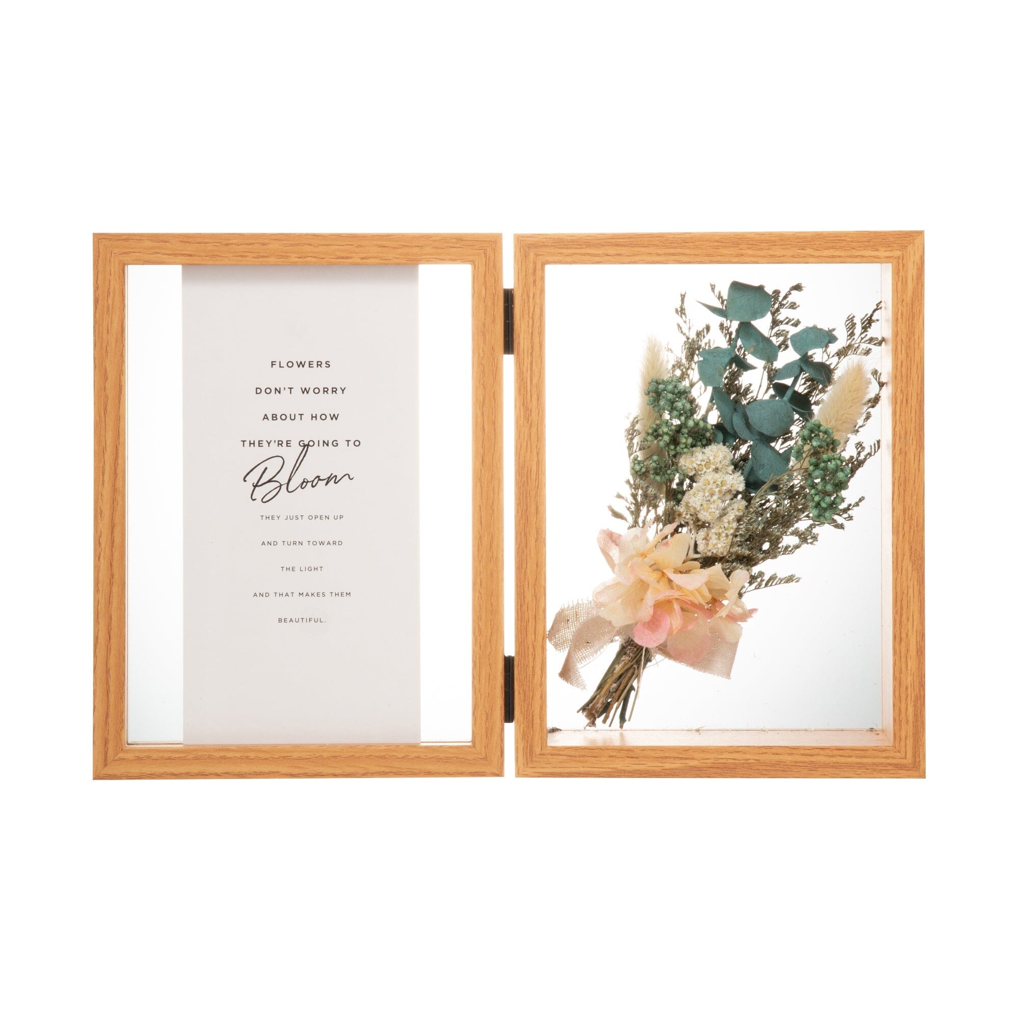 Natural Dried Flower Frame - Handmade Botanical Wall Art for Home Decor, Wedding, and Rustic Farmhouse Style