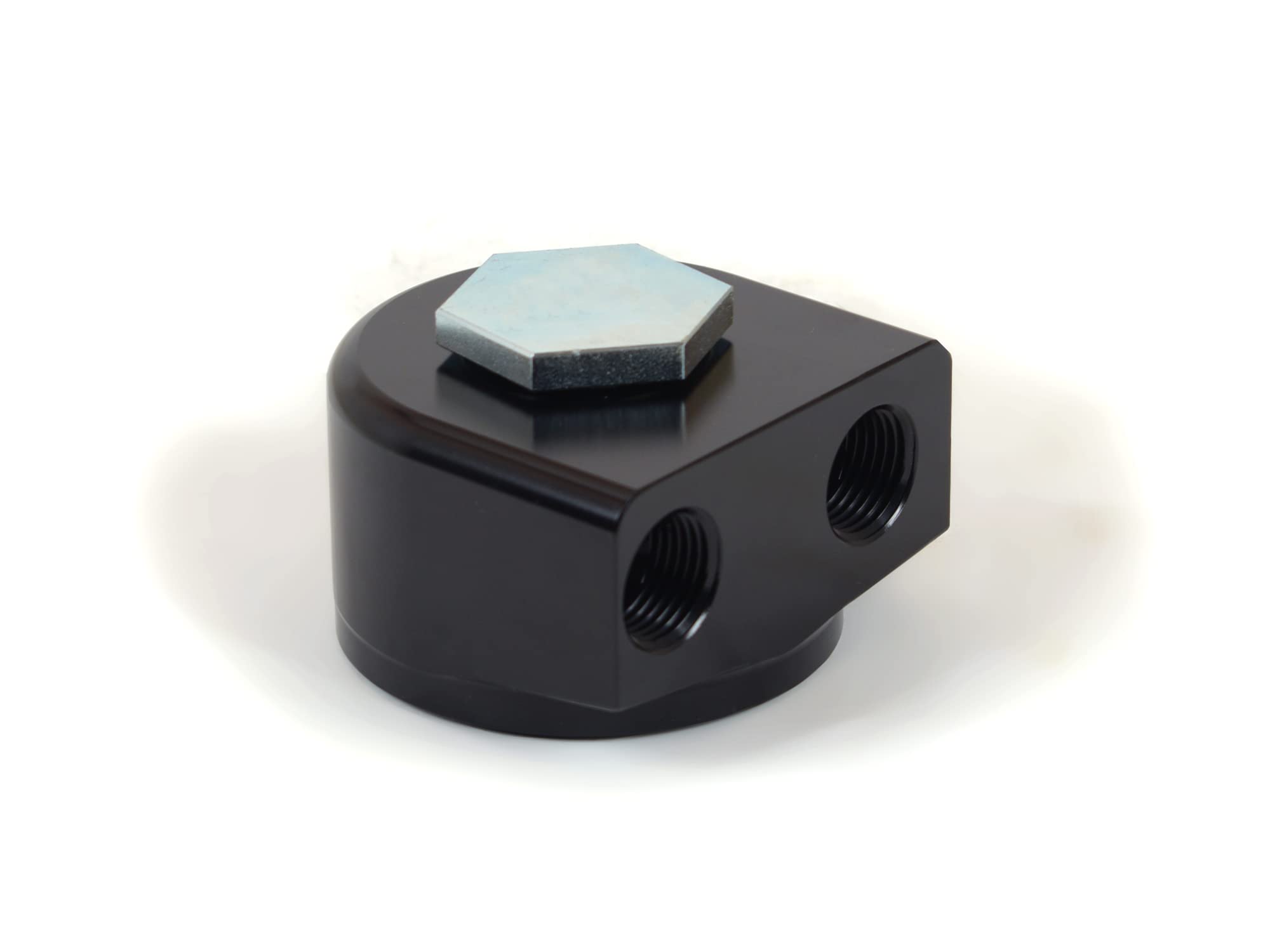 Canton Racing Products 22-597 Billet Aluminum Remote Oil Filter Adapter - 20MM 90 Degree Rotating Fitting (1 Pack) - Perfect for High-Performance Engines & Custom Car Builds
