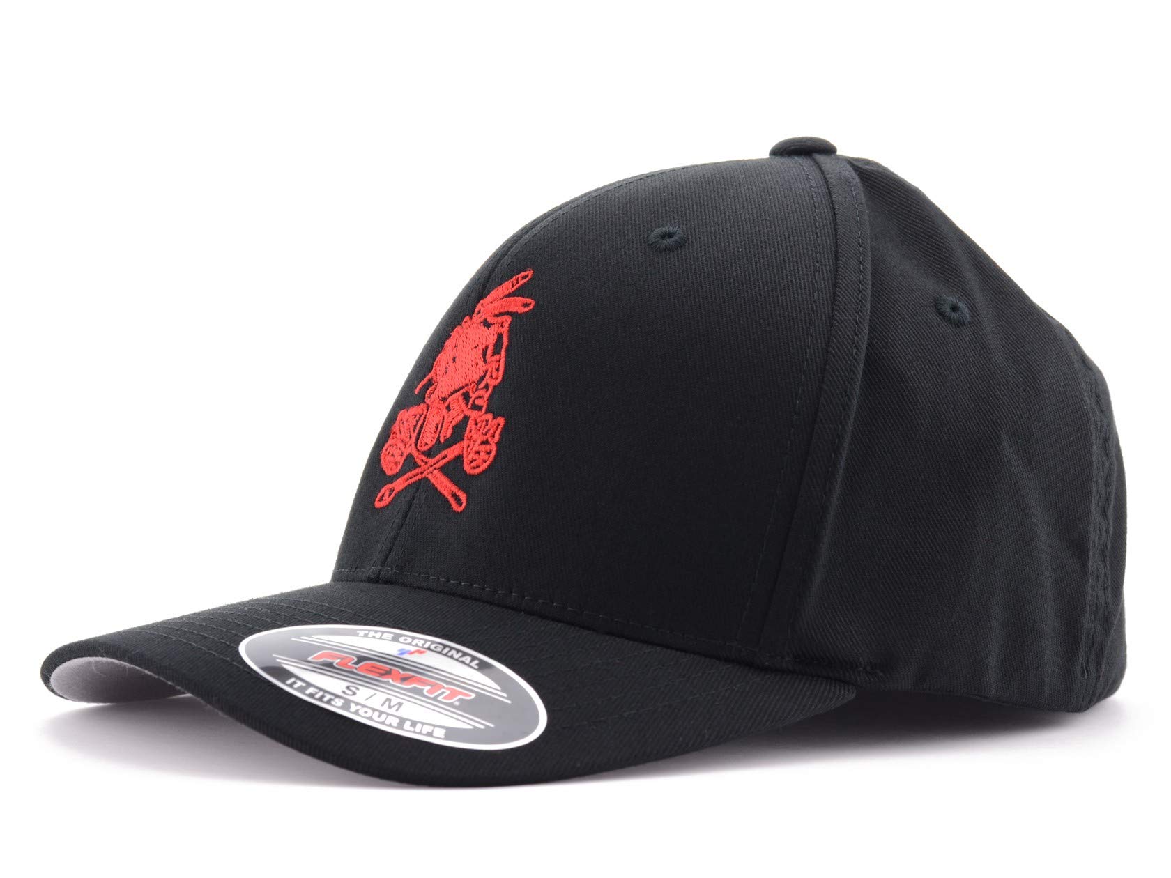 Patcheria Flexfit® DEVGRU Red Squadron Indian Head Cap - Adjustable Military Style Baseball Hat for Tactical Enthusiasts & Outdoor Adventures