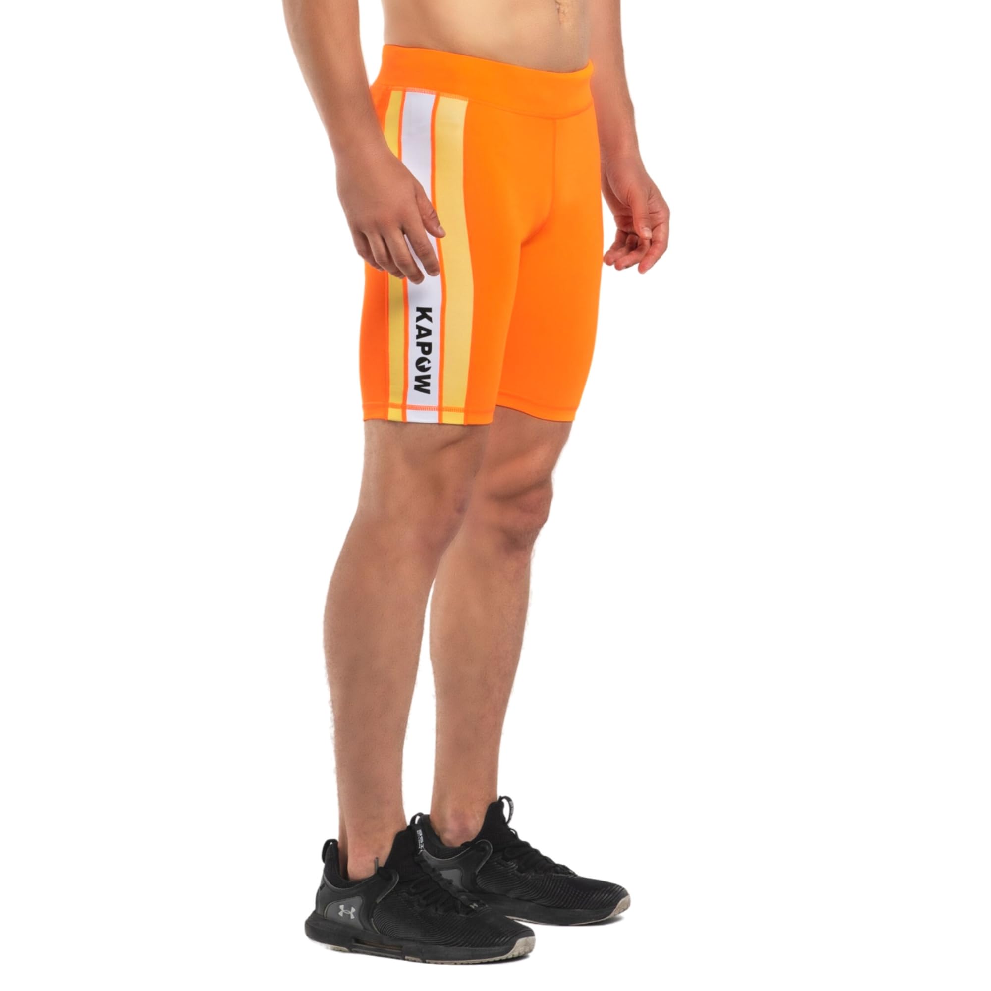 Kapow Meggings Men's Compression Shorts with Pockets - Workout, Running & Gym Activewear for Men