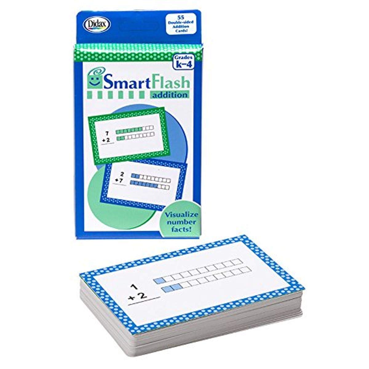 Didax Smart Flash Cards - Addition Math Practice Cards for Kids | Classroom & Homeschool Learning Activities