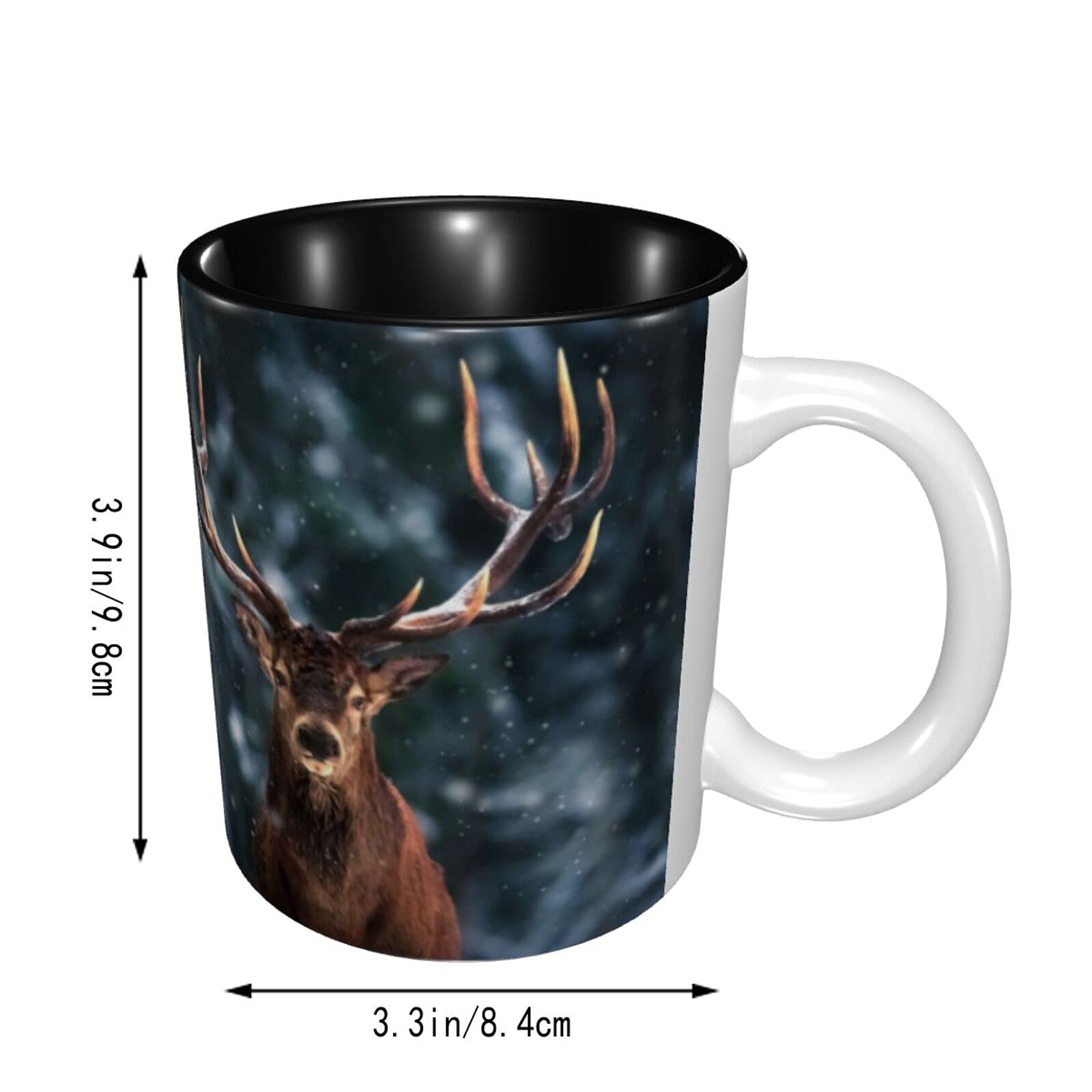 Funny Deer Coffee Mug - 11 Oz Ceramic Tea Cup for Men & Women | Unique Novelty Gift | Microwave & Dishwasher Safe | Perfect for Office, Home & Gifts