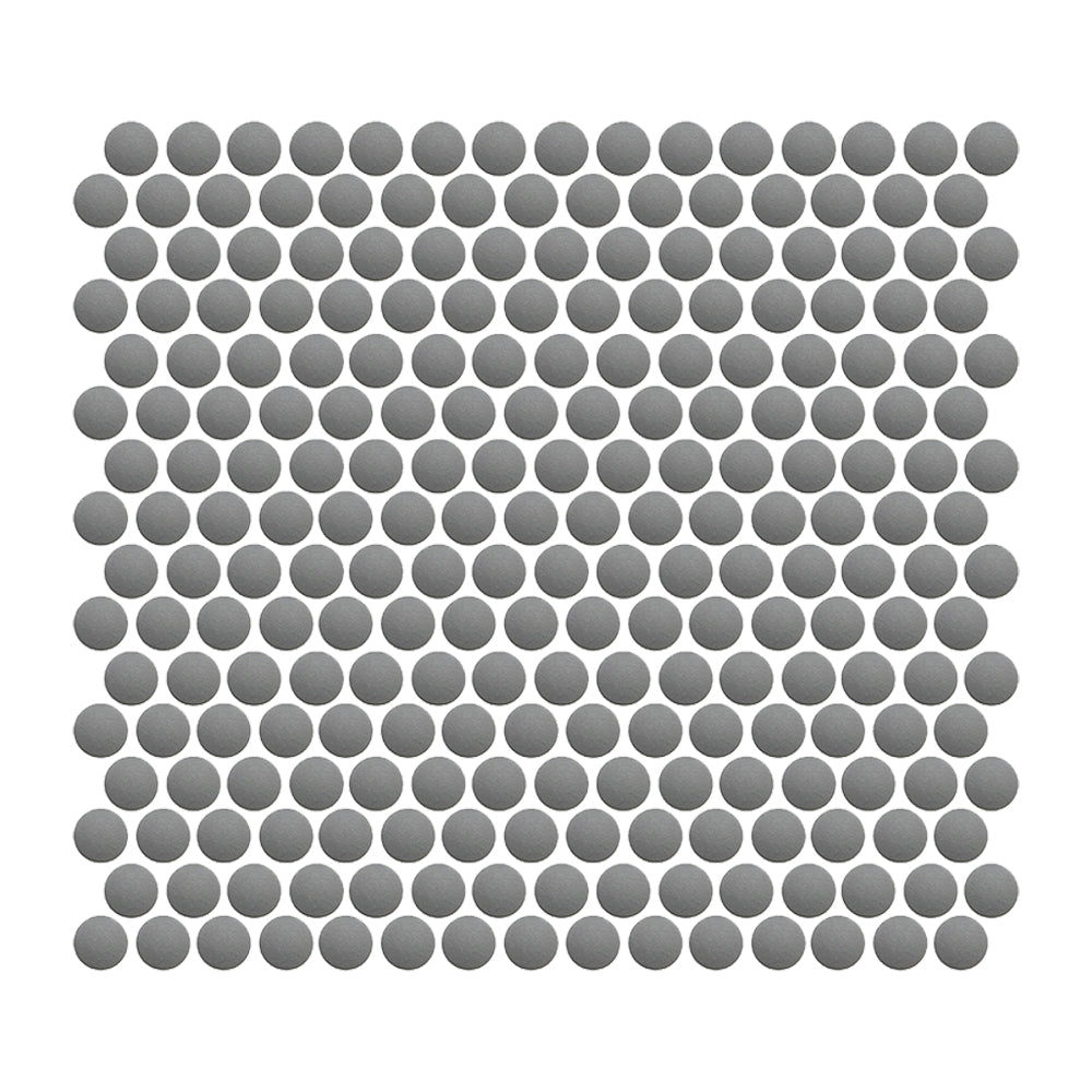 Foundry Mosaic Collection - Silver Mist Penny Round Tiles for Kitchen Backsplash, Bathroom, and Shower Walls | Peel and Stick DIY Home Decor