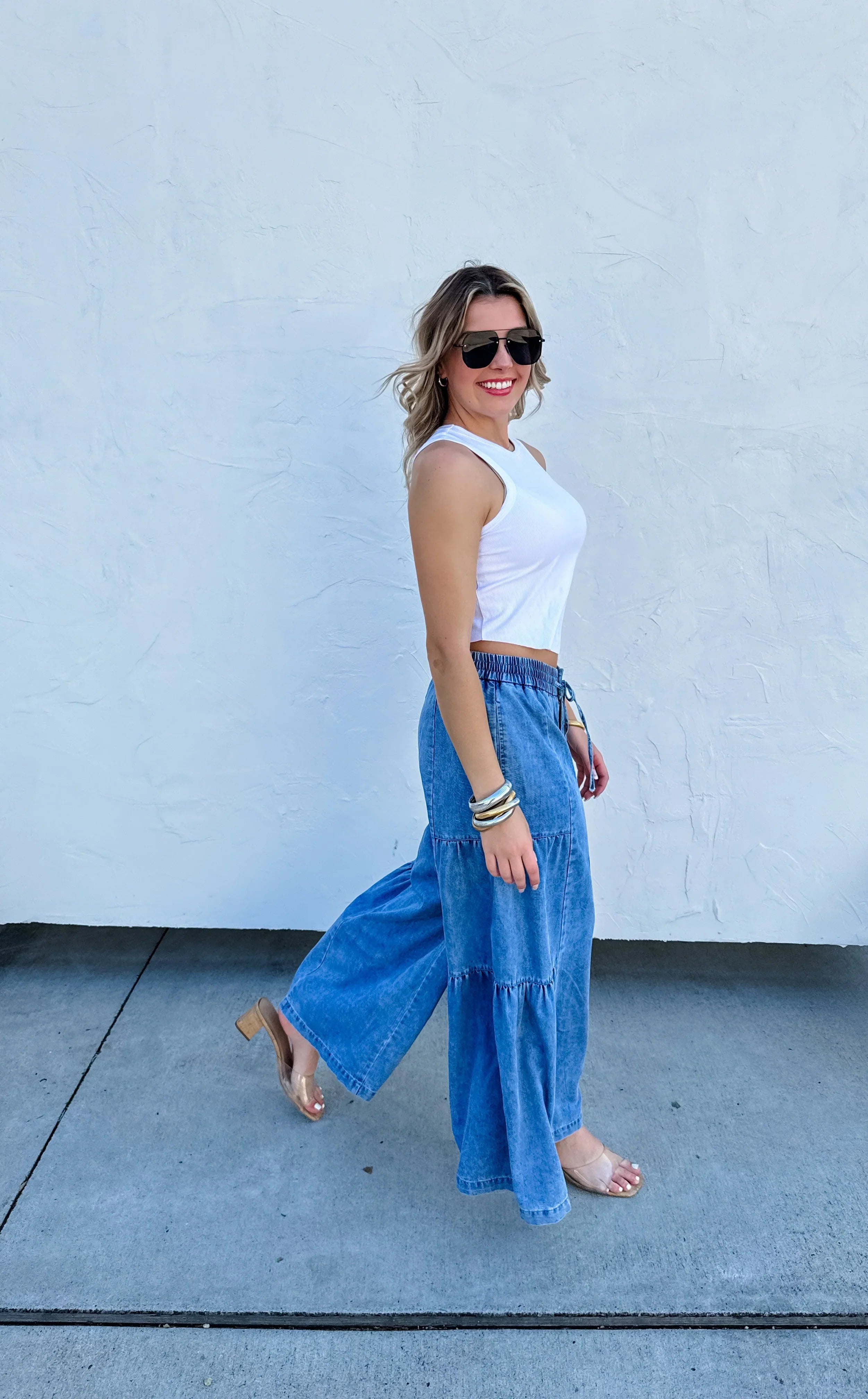 PREORDER: Echo Boho Pants - Women's Flowy High Waisted Hippie Pants for Yoga, Beach & Festival Wear | Comfortable Bohemian Palazzo Trousers