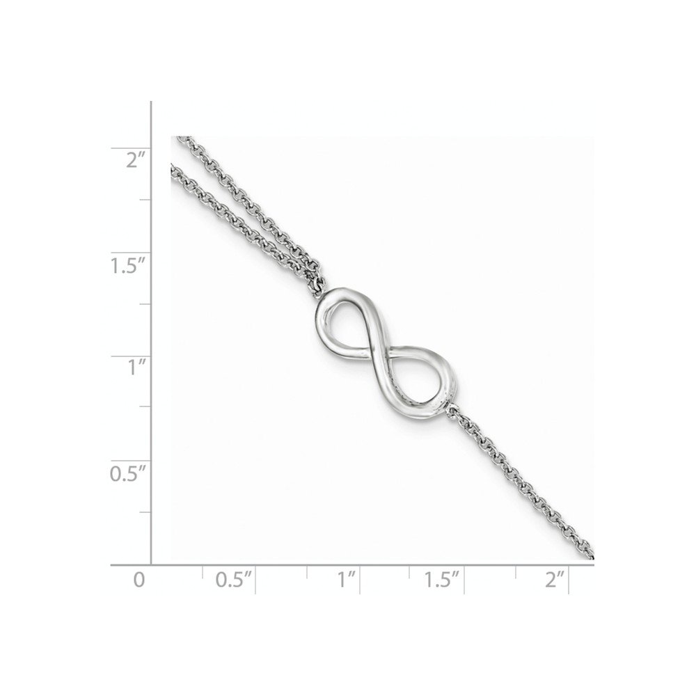 925 Sterling Silver Infinity Ring Bracelet - Polished & Durable Jewelry for Women, Gift for Her, Anniversary, Birthday, Valentine's Day