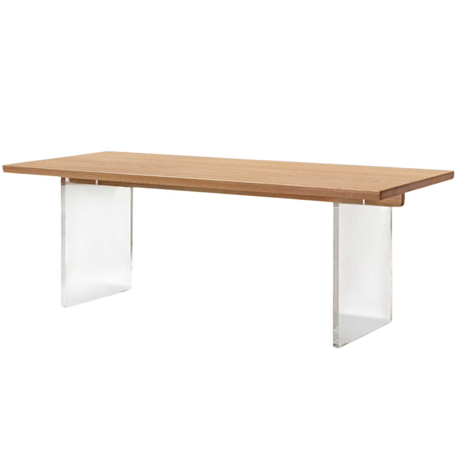 Premium Black Walnut & Oak Solid Wood Acrylic Suspension Dining Table - Modern Floating Design for Kitchen, Dining Room & Small Spaces