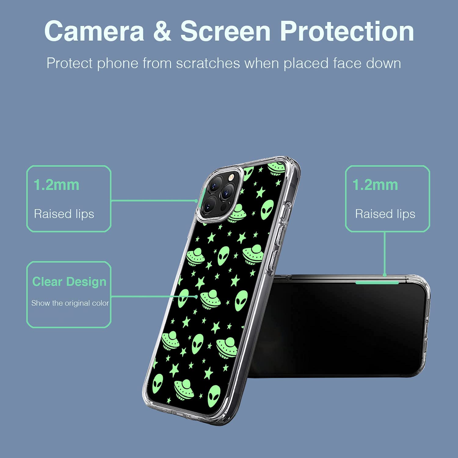 Alien UFO Clear iPhone 13 Pro Case - Soft TPU Full Body Protective Cover | Shockproof Slim Design | Perfect Gift for Men & Women | Ideal for Daily Use, Travel & Outdoor Activities