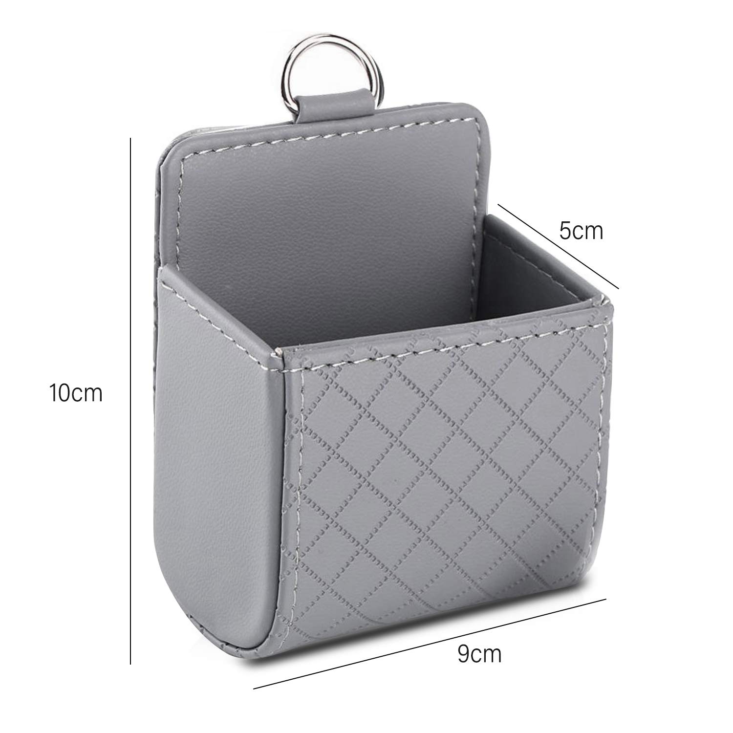 Ergocar Car Air Vent Organizer - Multifunctional Storage Pouch for Phone, Wallet, Pens, Coins & Maps | Gray Car Vent Accessory | Perfect for Road Trips & Daily Commutes