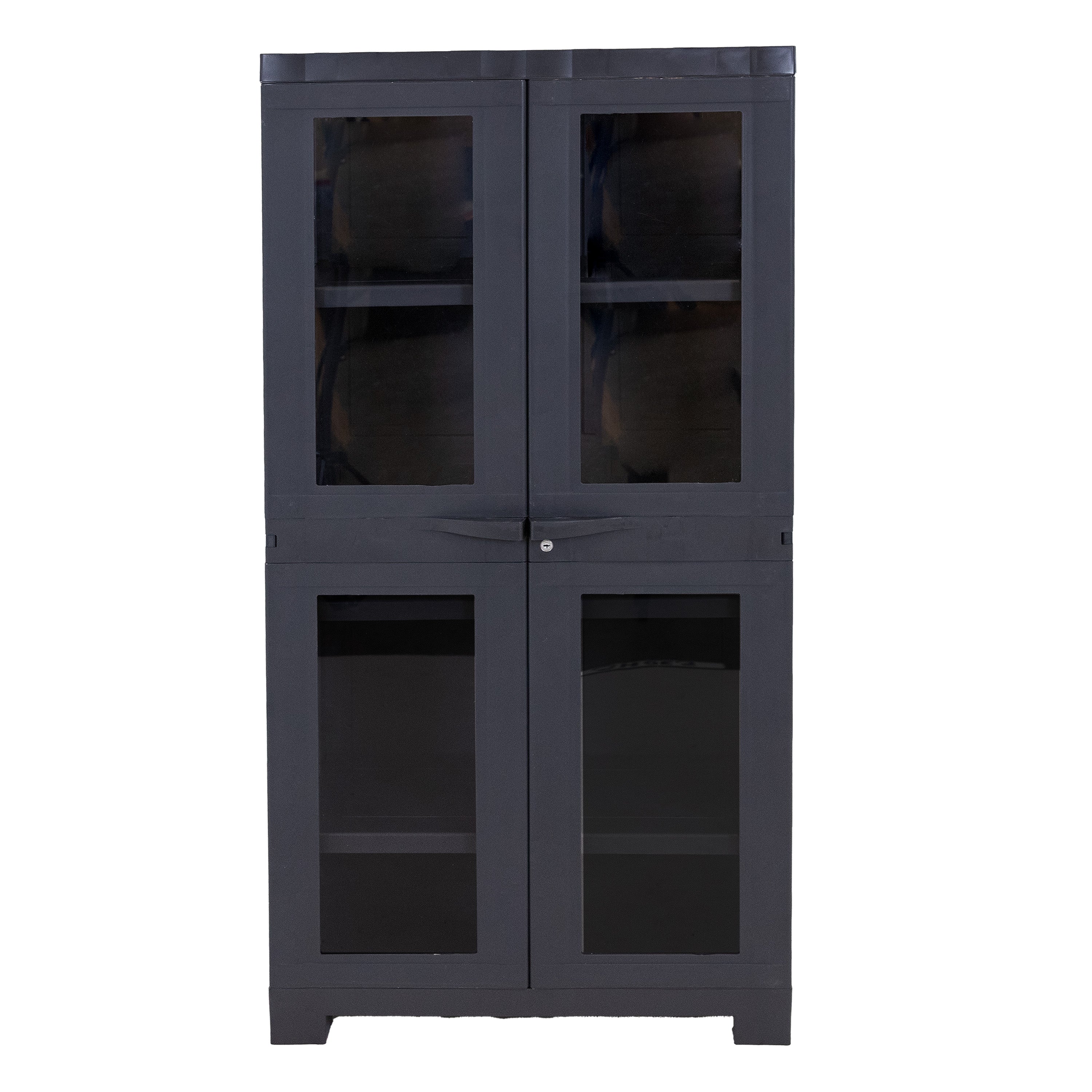 Lockable Plastic Storage Cabinet with 3 Adjustable Shelves - Heavy Duty Outdoor & Indoor Organizer for Garage, Shed, Patio, or Home Organization