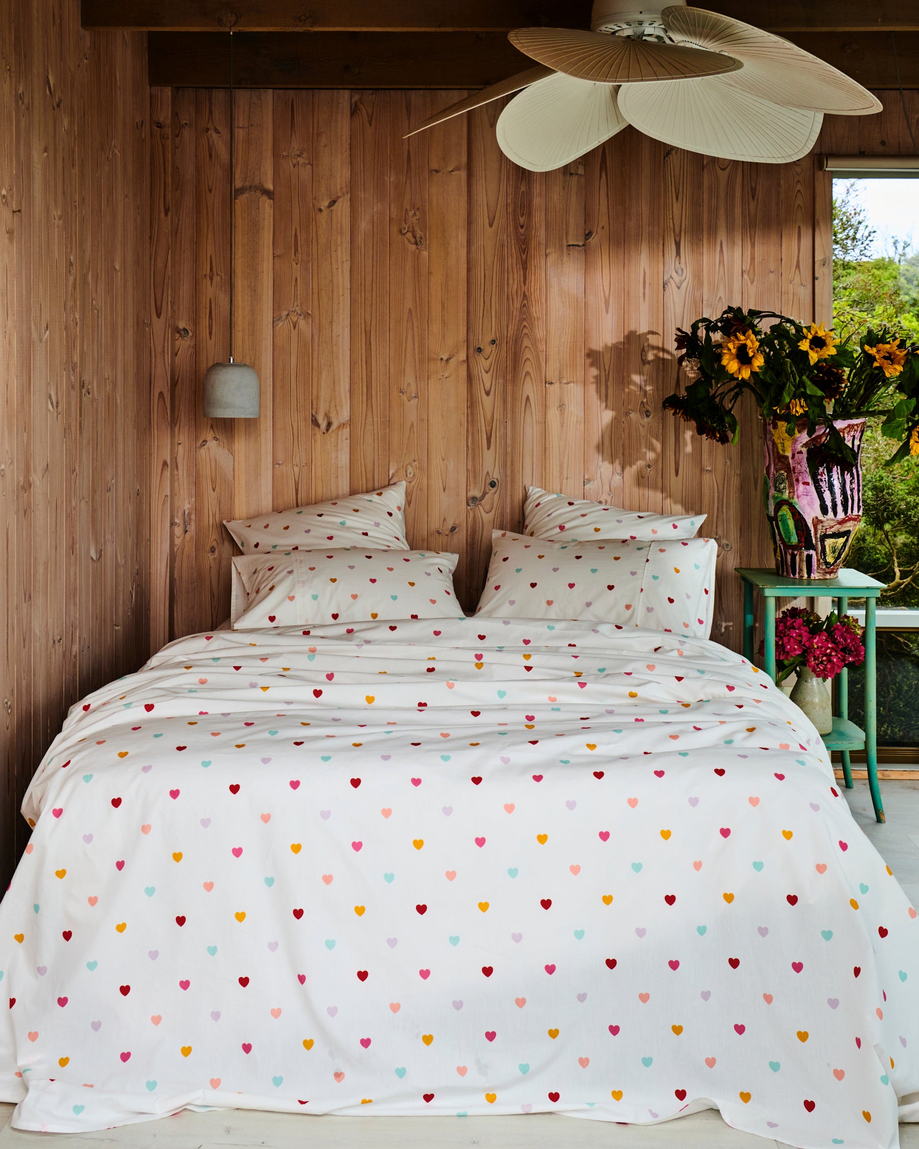 I Heart You Organic Cotton Pillowcases - Soft & Hypoallergenic Bedding Set for Couples, Eco-Friendly Home Decor - Perfect for Valentine's Day Gifts & Romantic Bedroom
