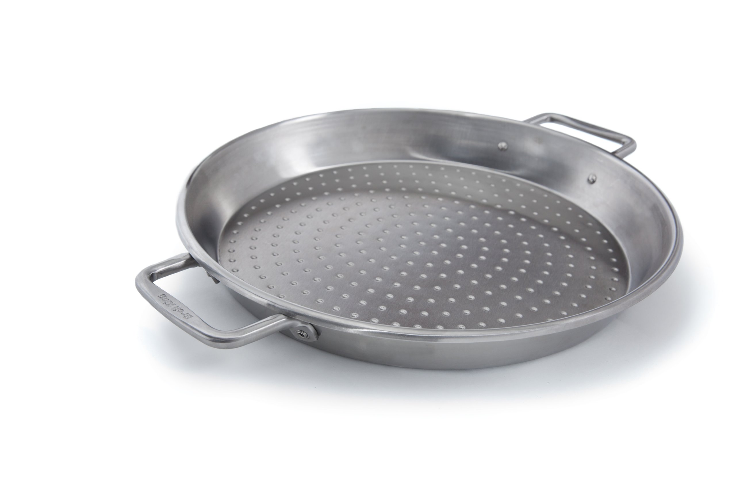 Broil King 69614 Premium 15-Inch Carbon Steel Paella Pan - Authentic Spanish Cooking for Outdoor Grilling & Family Gatherings