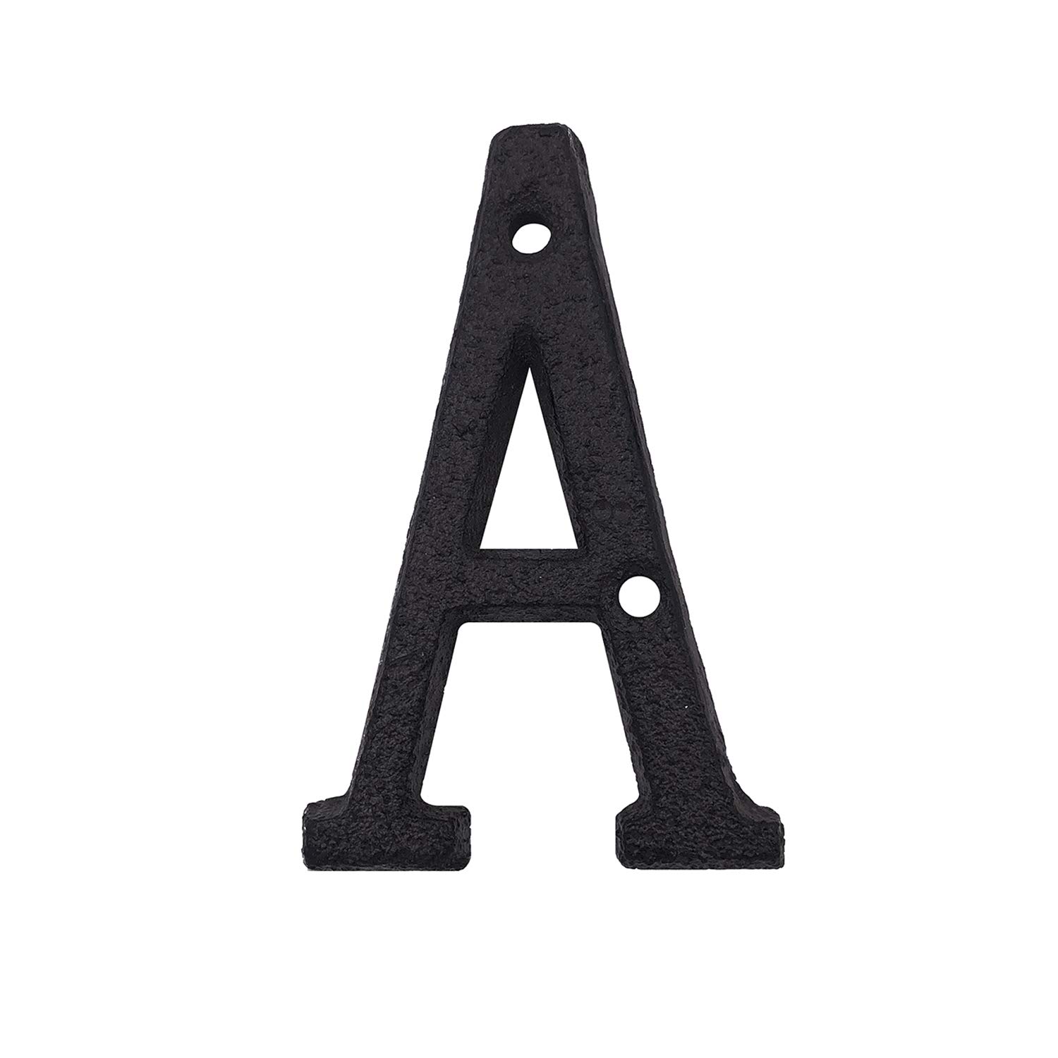 3 Inch Solid Cast Iron House Numbers - Durable Home Address Plaque for Mailbox, Door or Wall (Letter A) | Perfect for Curb Appeal, Package Delivery & Home Security
