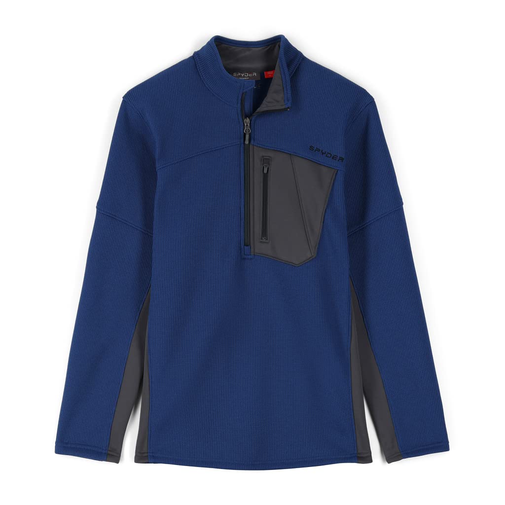 Spyder Men's Bandit Half Zip Fleece Jacket - Lightweight, Warm & Breathable for Outdoor Activities, Hiking & Casual Wear