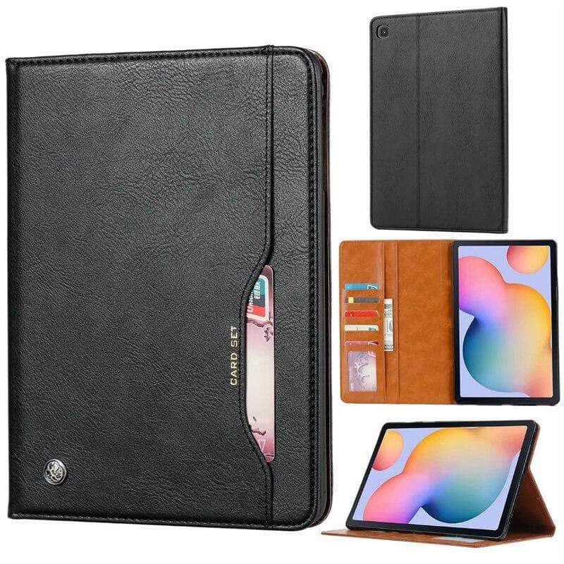 Samsung Galaxy Tab S6 Lite 10.4 Inch Case (P610/P615) - Premium PU Leather Stand Cover with Card Slots & Kickstand - Perfect for Work, Travel, and Home Use