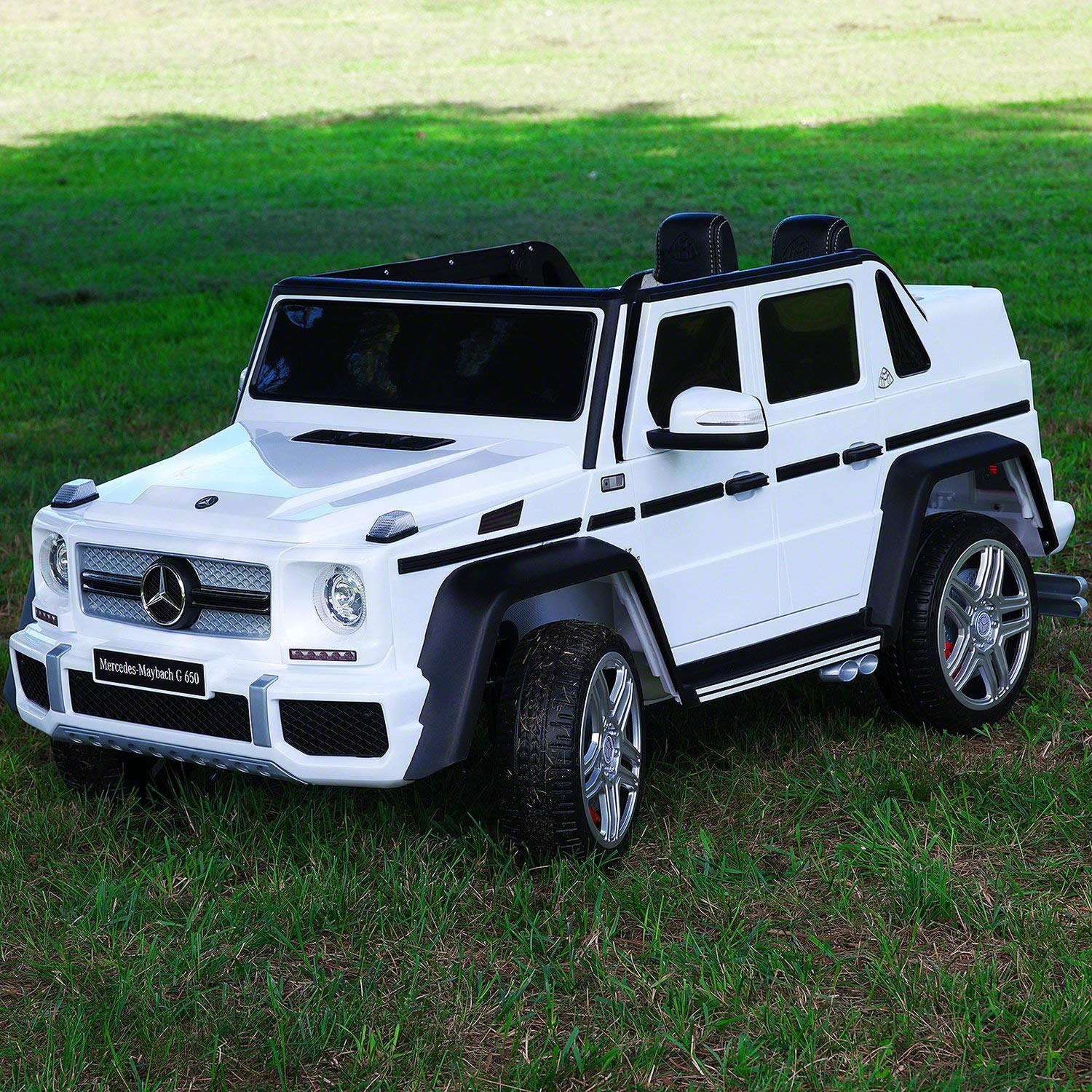 Moderno Kids Mercedes Maybach G650 12V Electric Ride-On Car with Parental Remote Control, EVA Foam Wheels, Leather Seat & LED Lights - Luxury Kids Toy Car for Outdoor Play, Birthday Gifts & Pretend Driving Fun