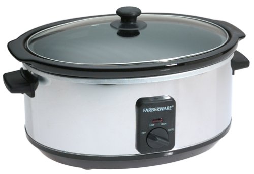 Farberware FSC600 6-Quart Oval Slow Cooker - Perfect for Family Dinners, Potlucks & Meal Prep | Programmable Digital Slow Cooker with Easy-Clean Ceramic Pot