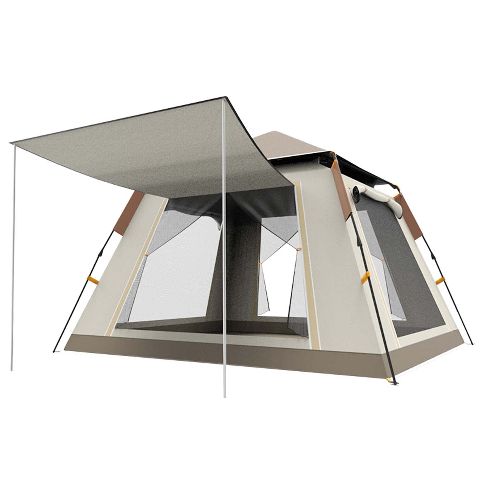 3-4 Person Pop Up Tent - Instant Double Layer Waterproof & Windproof Lightweight Camping Tent for Family Outdoor Adventures - Perfect for Backpacking, Hiking, Beach Trips and Festivals