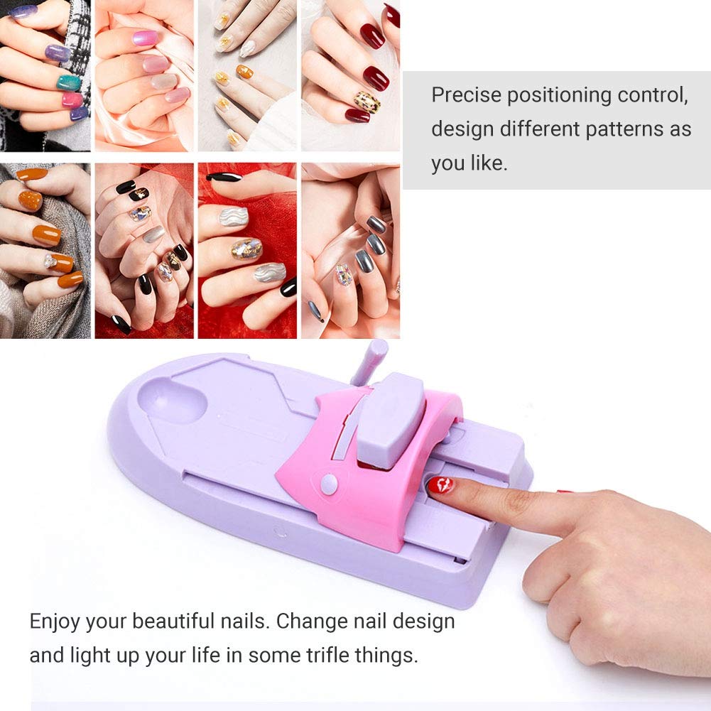 Professional Nail Art Stamping Kit with 5 Steel Plates - DIY Manicure Printer for Salon-Quality Nail Designs | Perfect for Home Use, Parties & Gift Giving