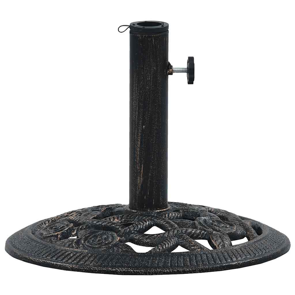 Heavy Duty Bronze Umbrella Base - 19.8 lb Cast Iron Weight for Patio, Garden & Outdoor Stability (15.7
