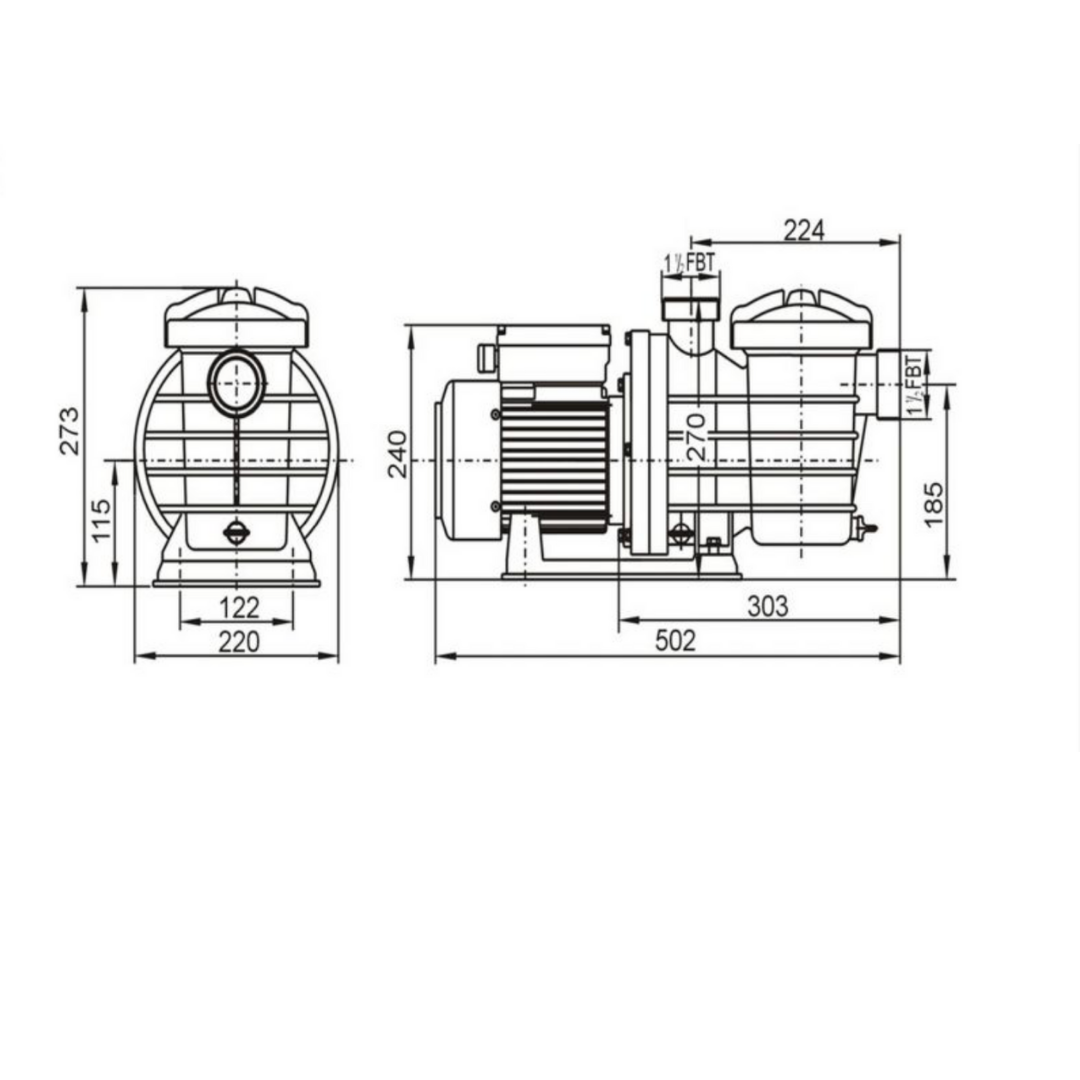 Best Swimming Pool Pump for Pools up to 60,000L - High Efficiency, Quiet & Energy Saving - Perfect for Inground & Above Ground Pools, Backyard & Commercial Use