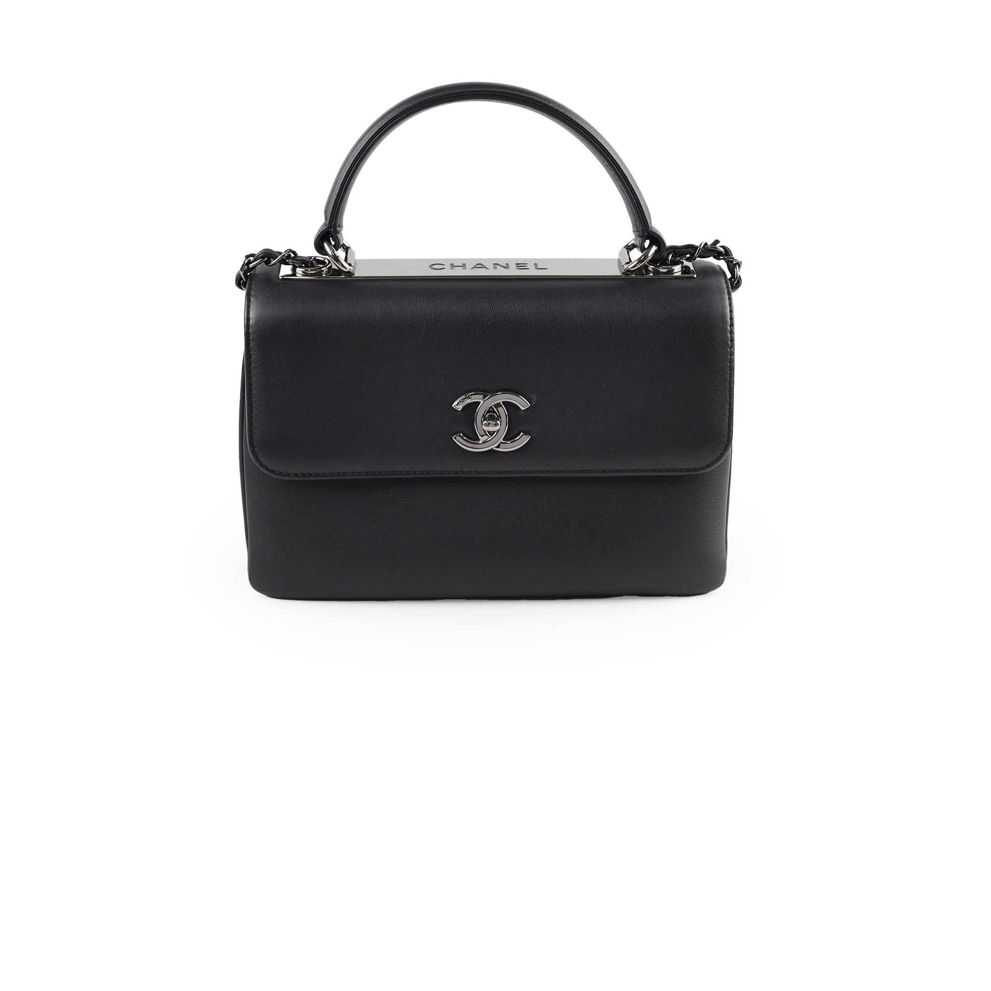 Chanel Small Trendy CC Handbag in Black Calfskin Leather - Luxury Crossbody Bag for Women, Perfect for Date Night & Evening Events