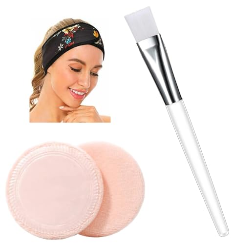 Premium Makeup Sponges Set with Face Pack Brush & Facial Bands - 4 Piece Beauty Blender Kit for Flawless Foundation & Skincare Application - Perfect for Salon, Home & Travel Use