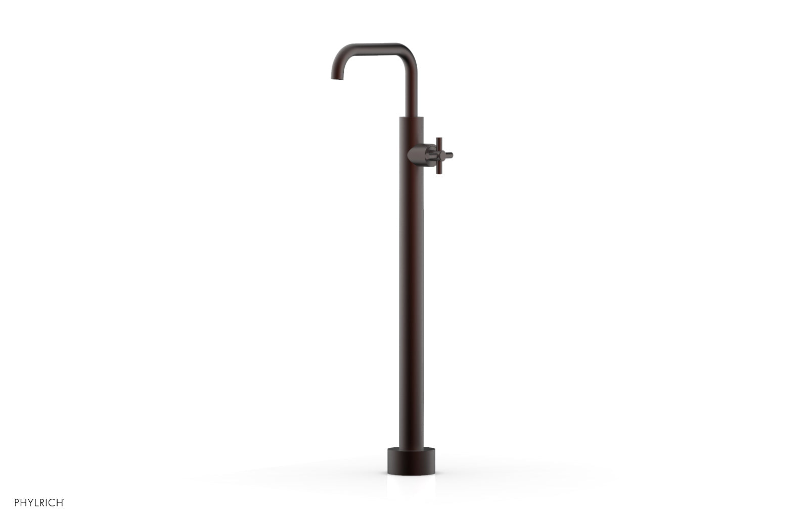 Premium Tall Floor Mount Tub Filler with Cross Handle - D131 45 02 - Perfect for Modern Bathroom Renovations and Spa-Like Bathtub Installations