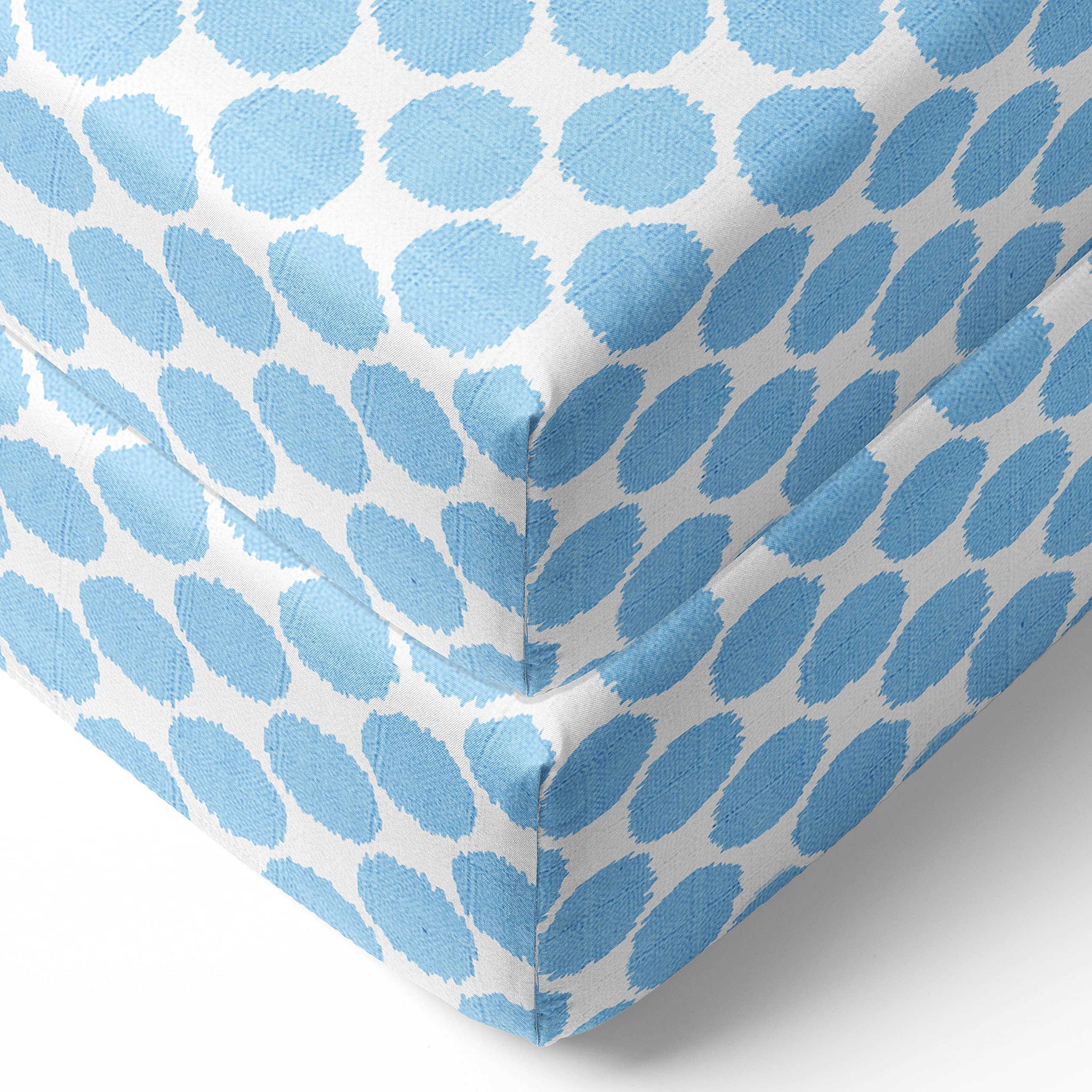 Bacati 2-Pack 100% Cotton Muslin Baby Crib Sheets - Super Soft, Breathable Fitted Crib Sheets for Boys, Fits Standard 28