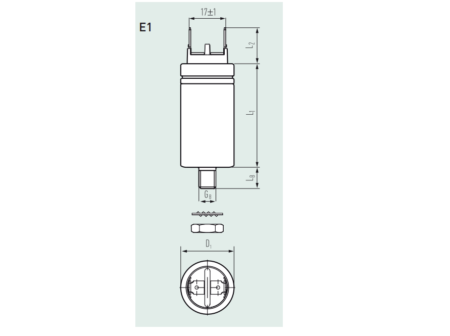 Heavy Duty AC Film Power Capacitor 15uF 640VAC/1000VDC 40x81mm with Stud - High Temperature Resistant (40°C to 85°C) 200,000 Hours - Ideal for HVAC Systems, Industrial Motors, and Power Electronics