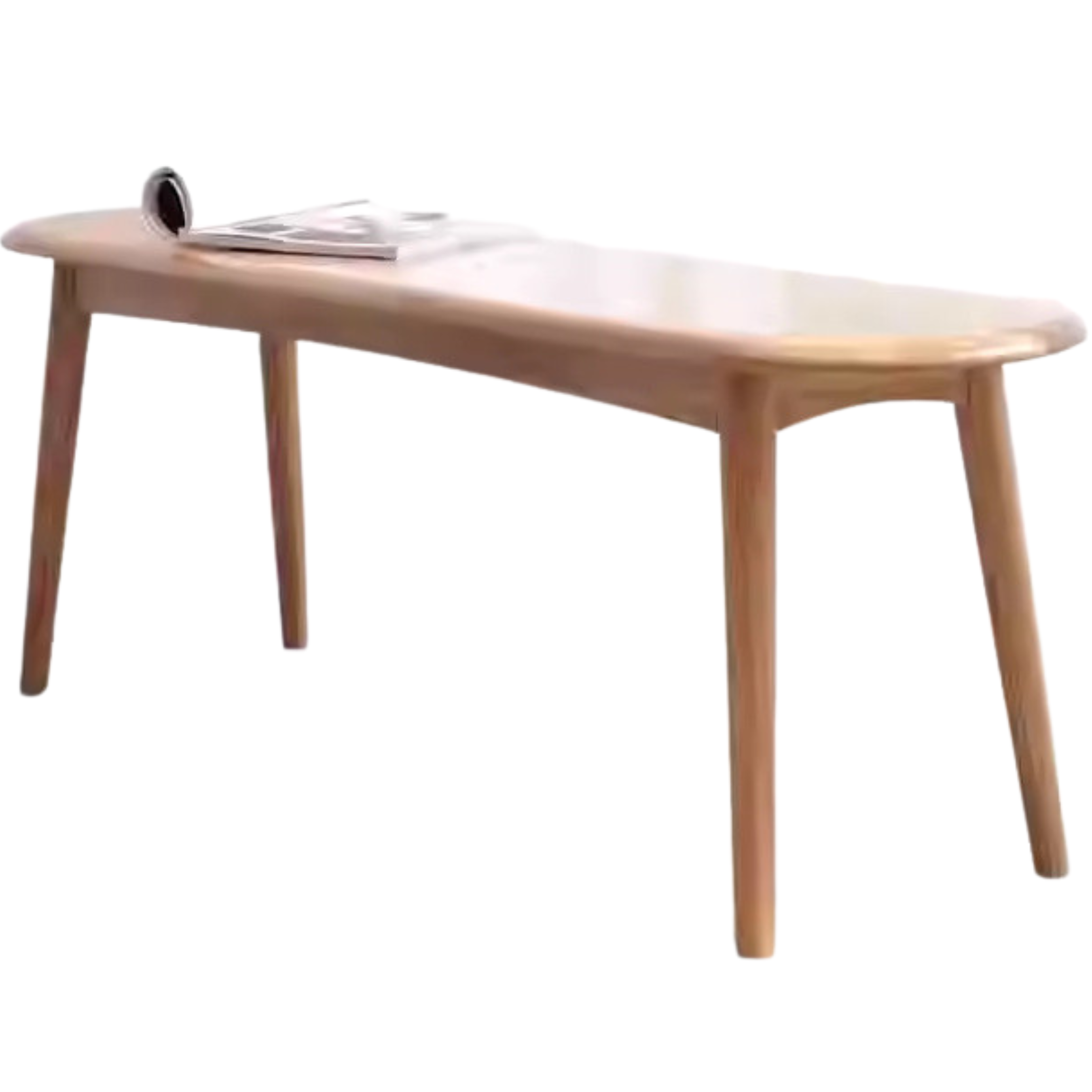 Solid Wood Bench - Oak, Black Walnut, Ash, Cherry - Handcrafted Rustic Stool for Entryway, Kitchen, or Garden Seating