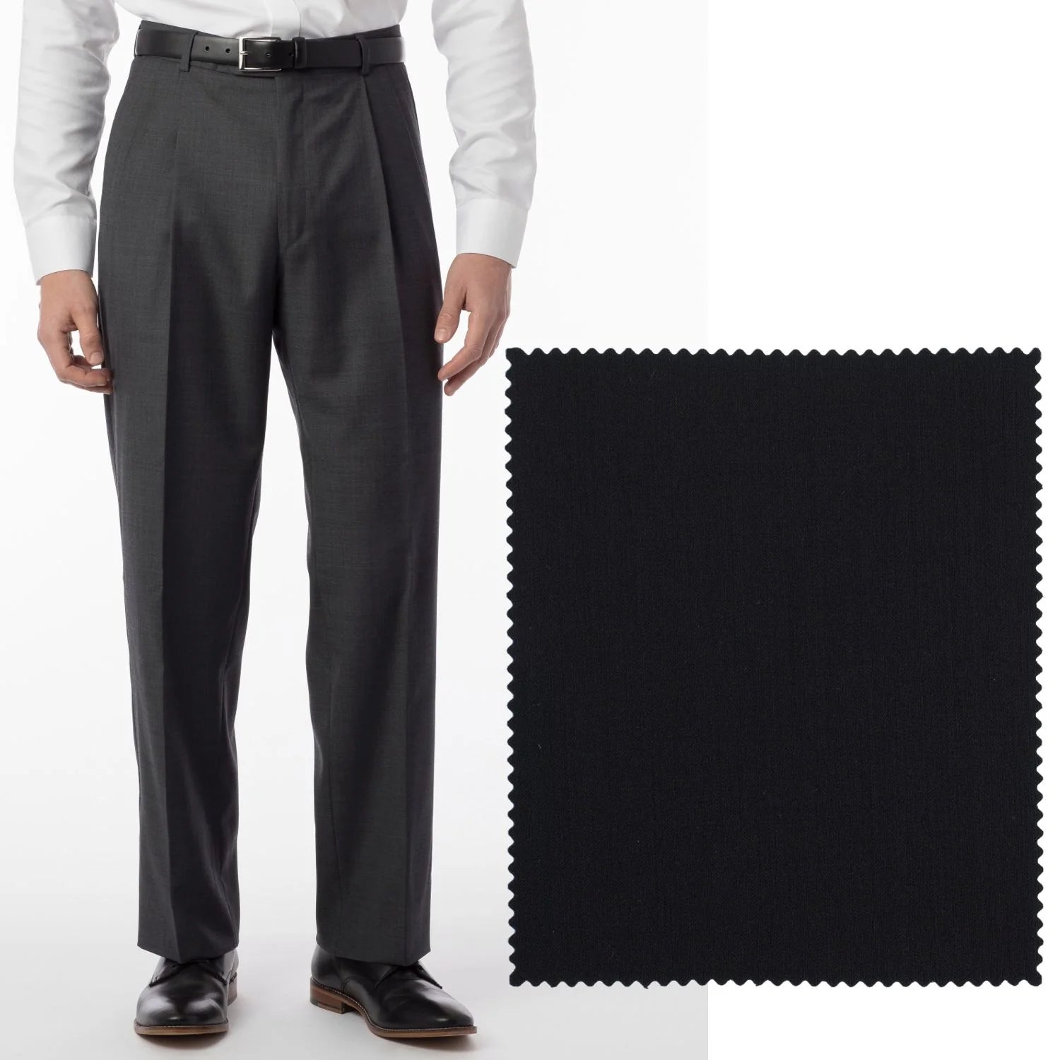 BALLIN Navy Solid Travel Twill Dress Pants for Men - Comfortable Business Casual & Office Wear - Perfect for Work, Travel & Formal Occasions