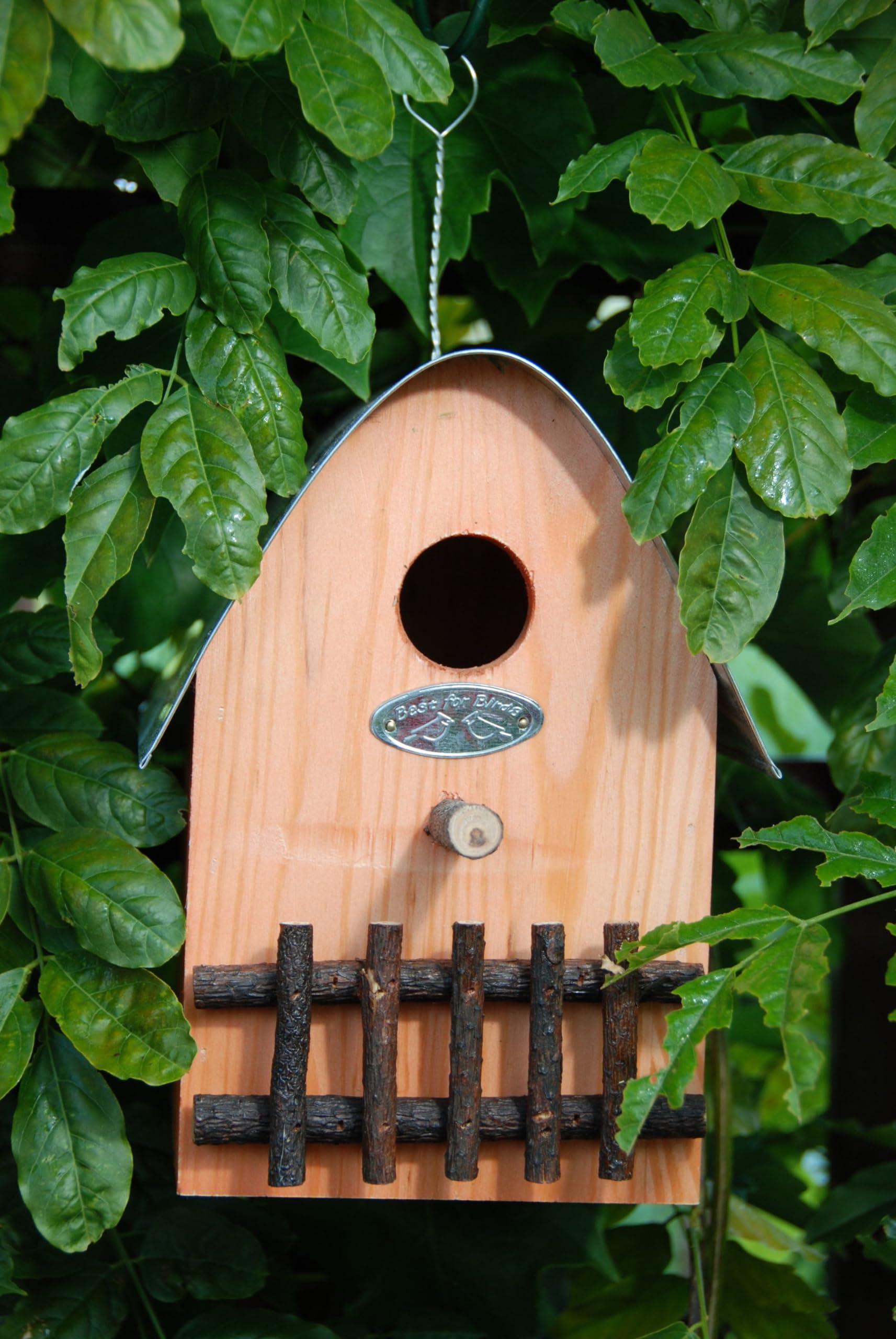 Esschert Design NKH Nest Box House - Premium Wooden Bird House for Garden, Backyard & Outdoor Use - Attracts Wild Birds for Nesting & Shelter