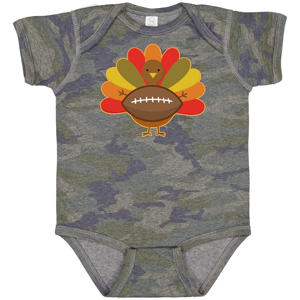 Inktastic Thanksgiving Day Turkey Football Fan Baby Bodysuit - Cute Holiday Outfit for Infants & Toddlers - Perfect for Family Gatherings, Football Games & Festive Photos