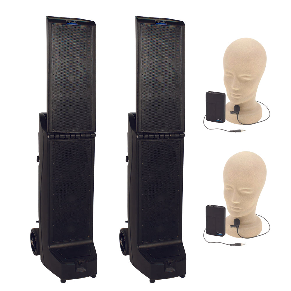 Anchor Audio Bigfoot XU2 & RU2 Portable PA System with 2 Wireless Mics | Outdoor Events, Weddings & Live Performances