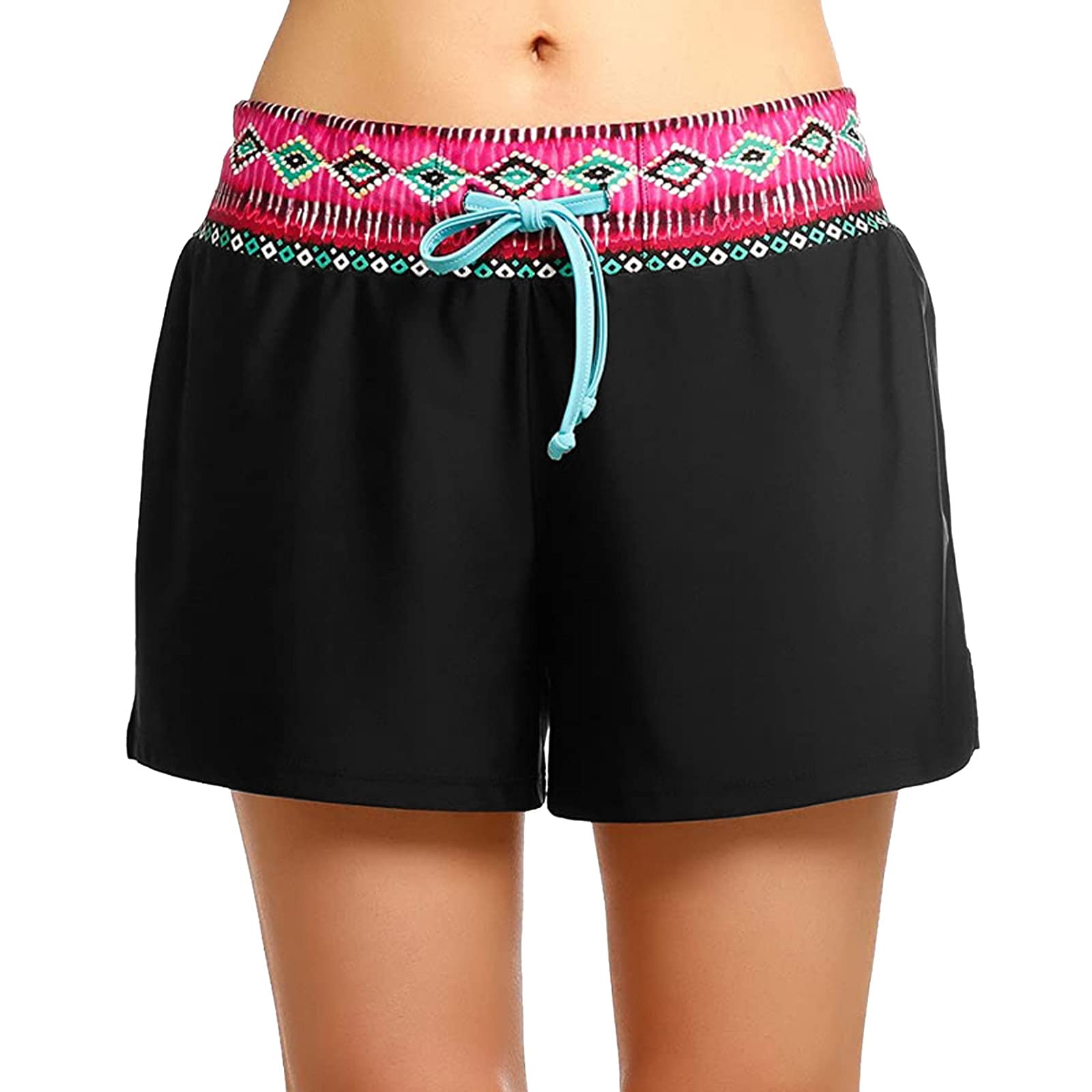 Women's Hiking & Running Shorts - Loose Fit Athletic Yoga Pants with Printed Design for Outdoor Sports, Fitness & Casual Wear