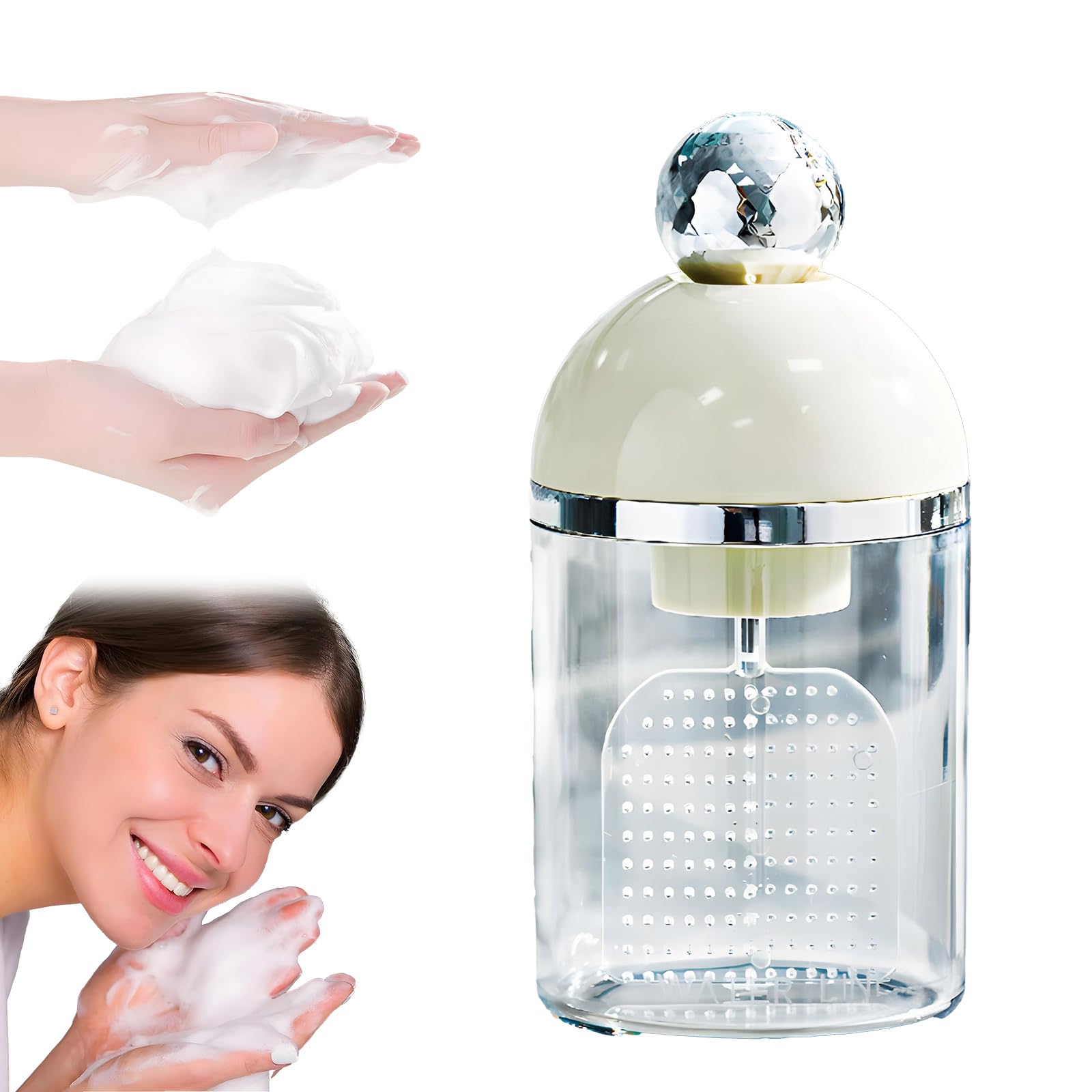 Electric Facial Cleanser Foam Maker - Automatic Foaming Device for Face Wash & Skincare, Marshmallow Whip Maker for Deep Cleansing - Portable Home & Travel Beauty Tool (Yellow) | Perfect for Daily Skincare Routine & Travel Essentials
