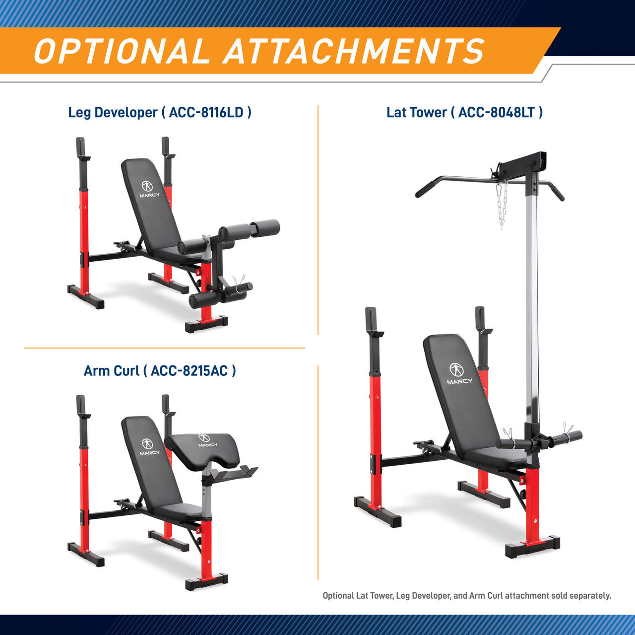 Marcy MWB 5511 Standard Weight Bench for Home Gym - Adjustable Strength Training Equipment for Full Body Workouts | Perfect for Weightlifting, Strength Training & Home Fitness