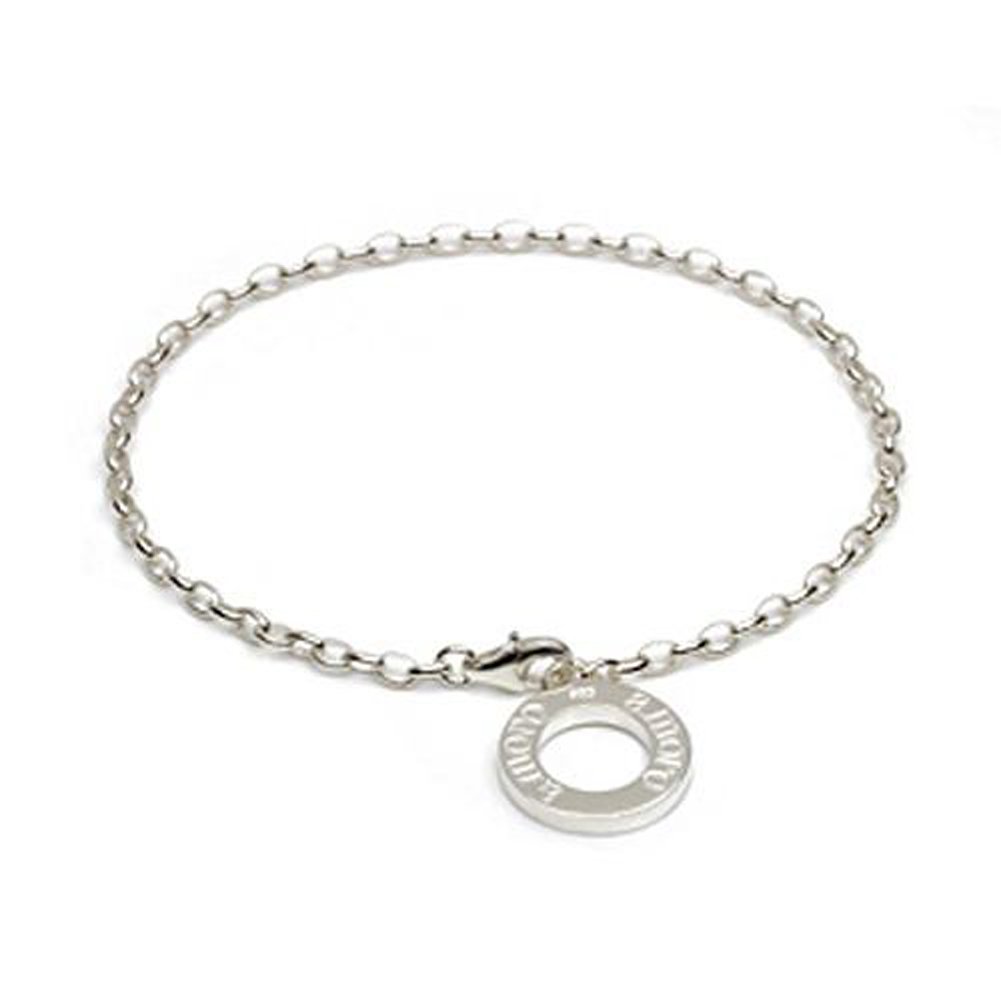 Amoro Sterling Silver Fine Charm Bracelet - 8 Inch Adjustable Women's Jewelry for Gifts, Parties & Everyday Wear