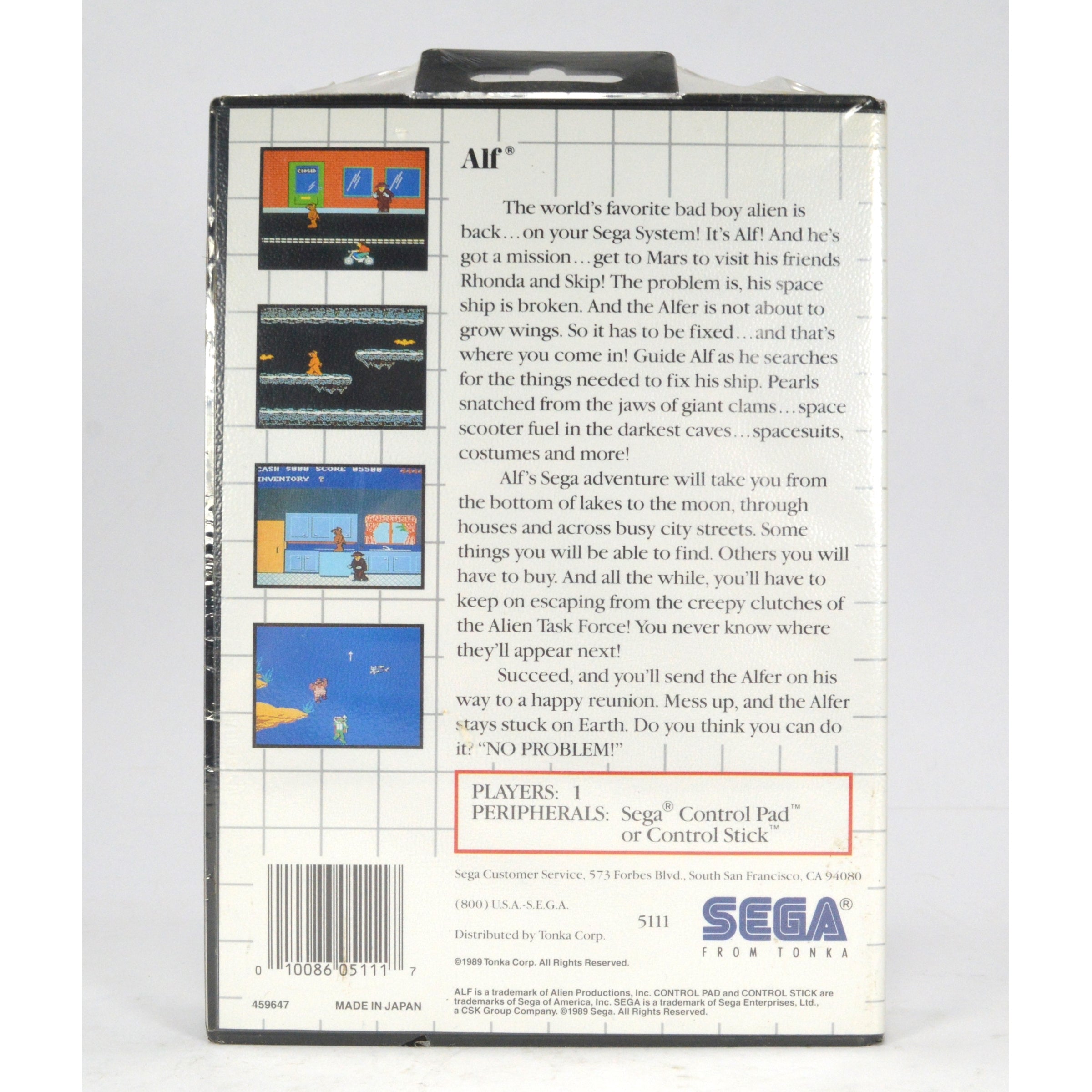Brand New SEGA MASTER SYSTEM (SMS) ALF Video Game - Factory Sealed Retro Console Game for Collectors | Perfect for Gaming Enthusiasts & 80s Nostalgia Lovers | Great Gift for Classic Gamers