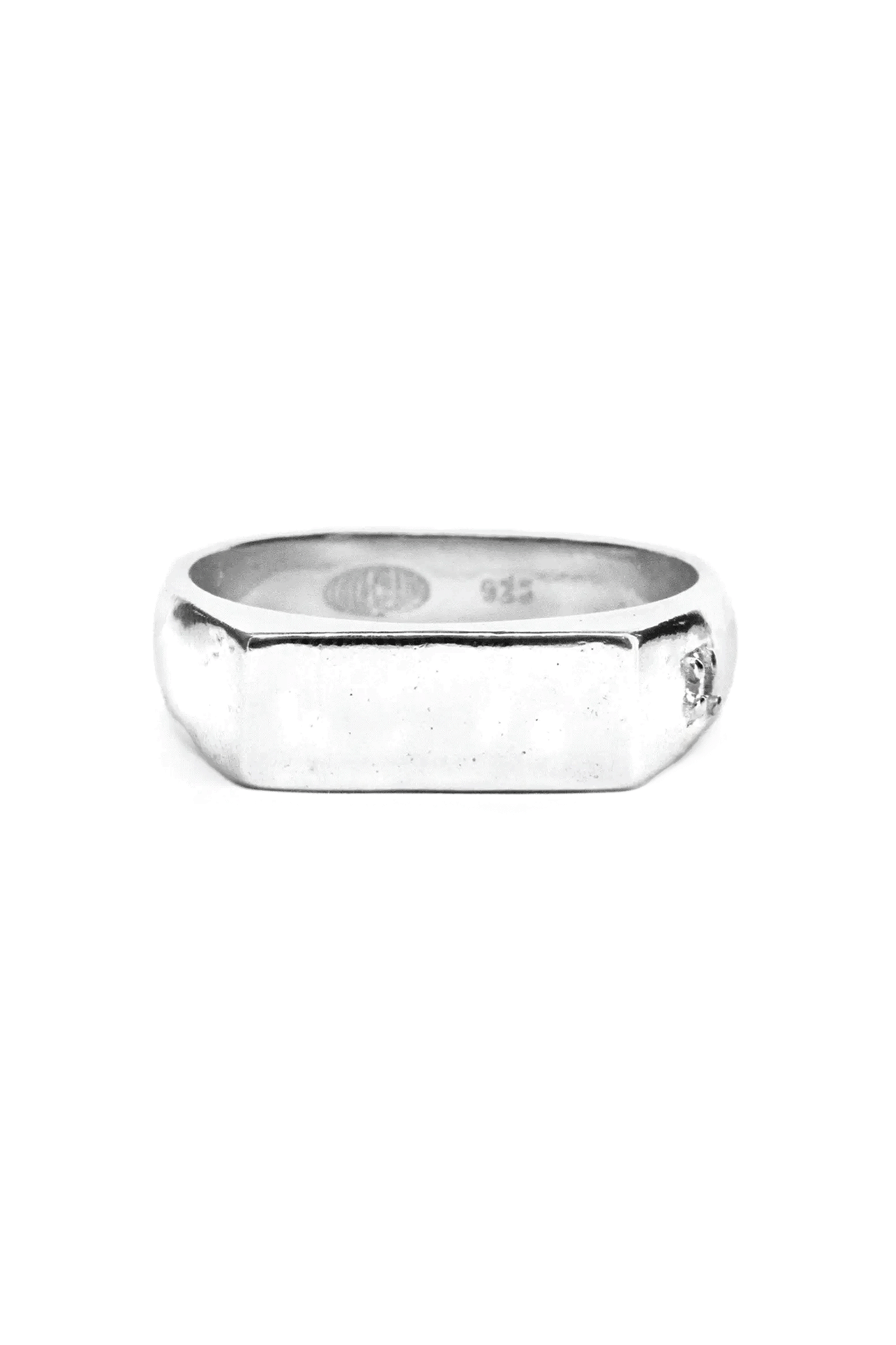Year Signet Ring with White Sapphire - Elegant Jewelry for Women, Perfect for Anniversaries, Engagements & Special Occasions