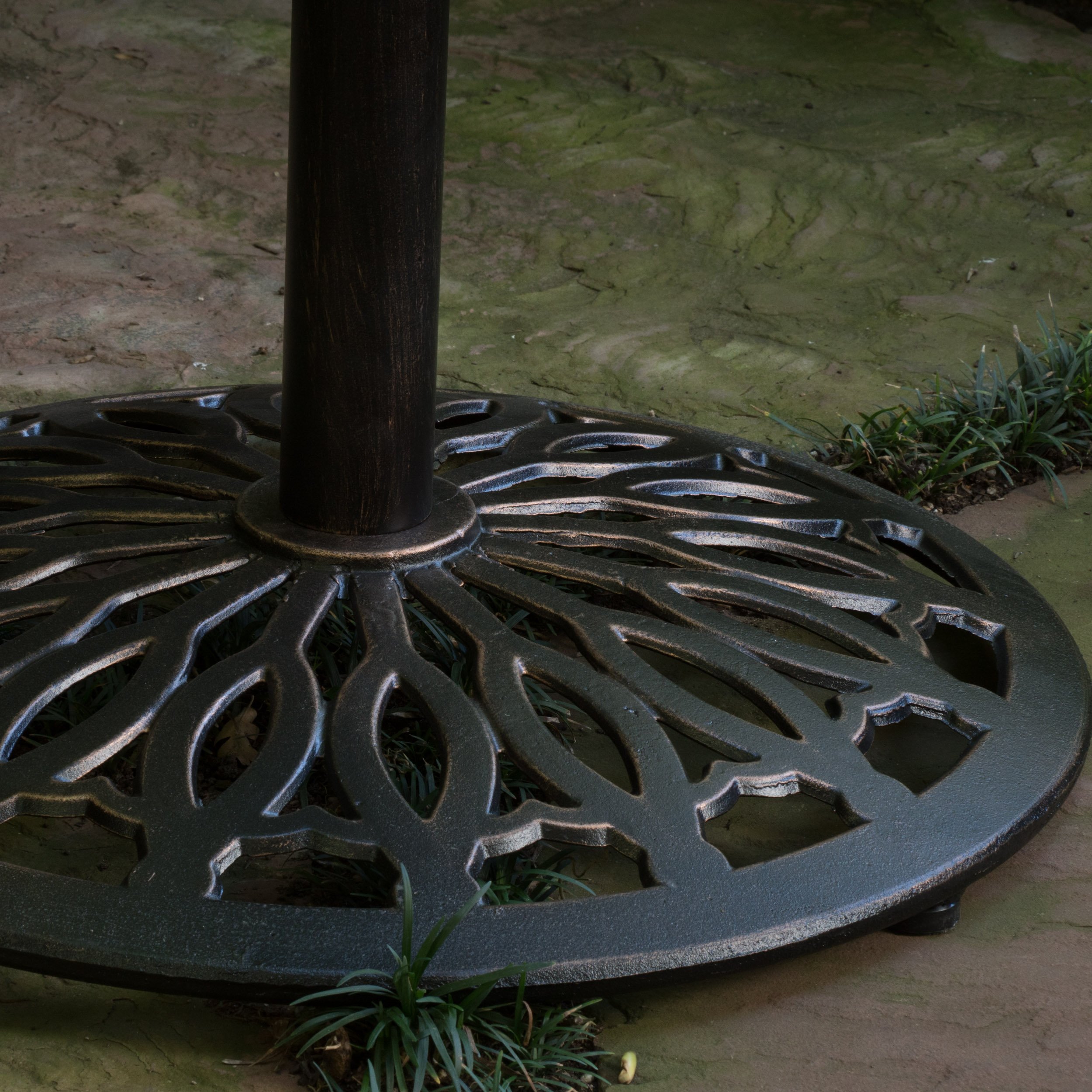 Christopher Knight Home Edmonson Outdoor Cast Iron Bar Table - Shiny Copper Finish - Perfect for Patio, Garden, Poolside & Backyard Entertaining