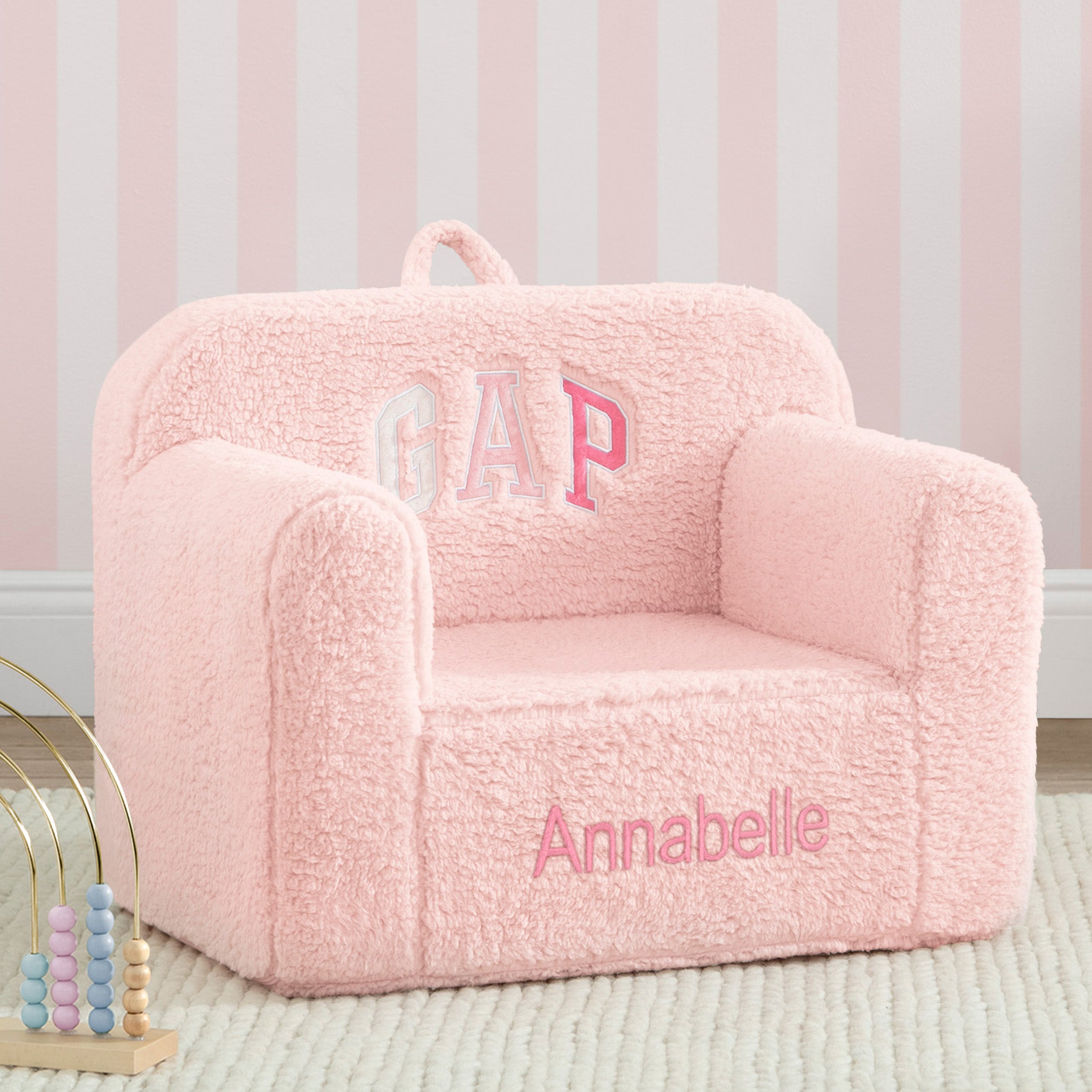Personalized BabyGap Sherpa Chair - Cozy & Custom Kids' Seat for Nursery, Bedroom, or Playroom - Perfect for Reading, Relaxing & Snuggling
